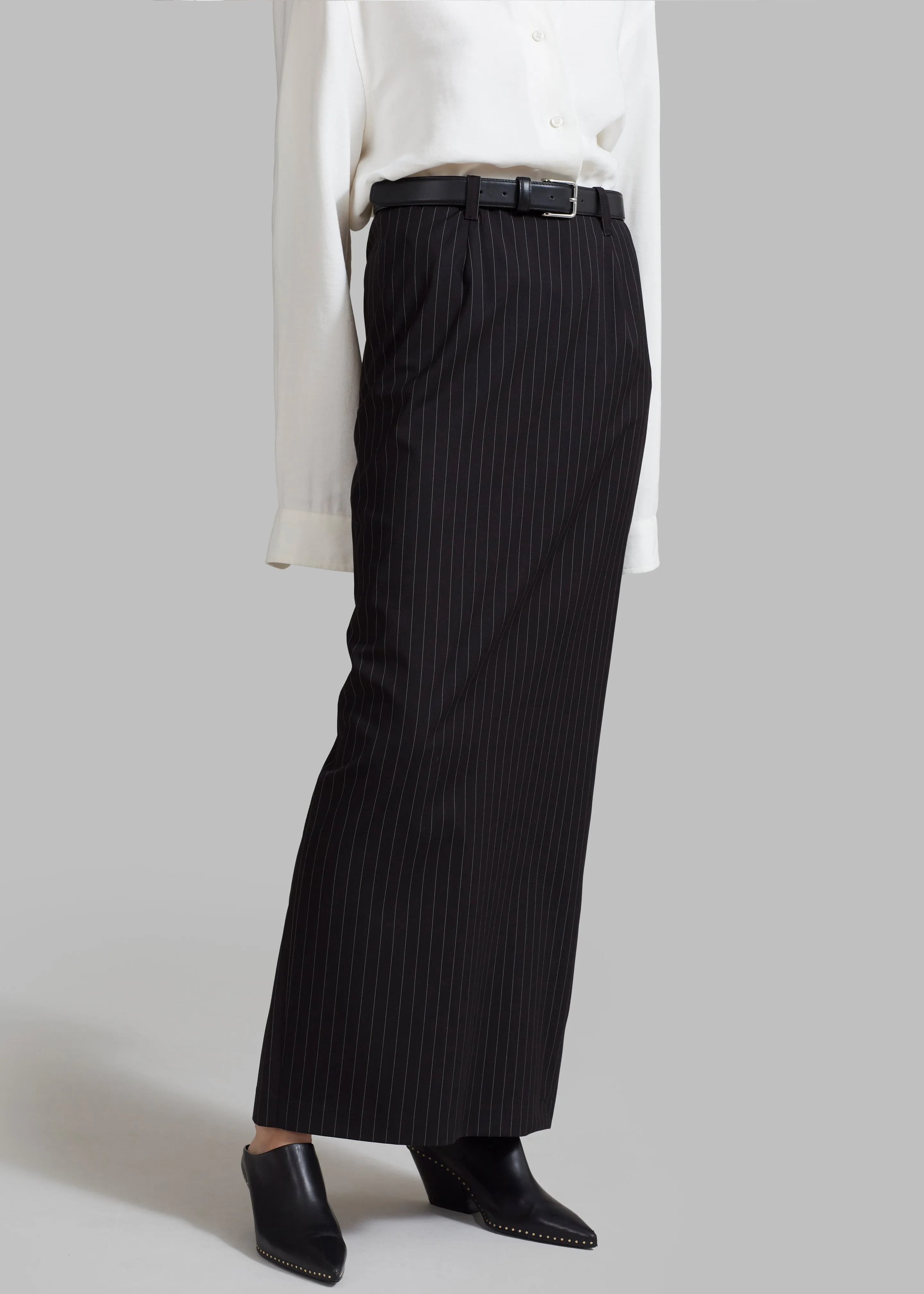 Becca Pencil Skirt - Black Pinstripe sold by Frankie Shop
