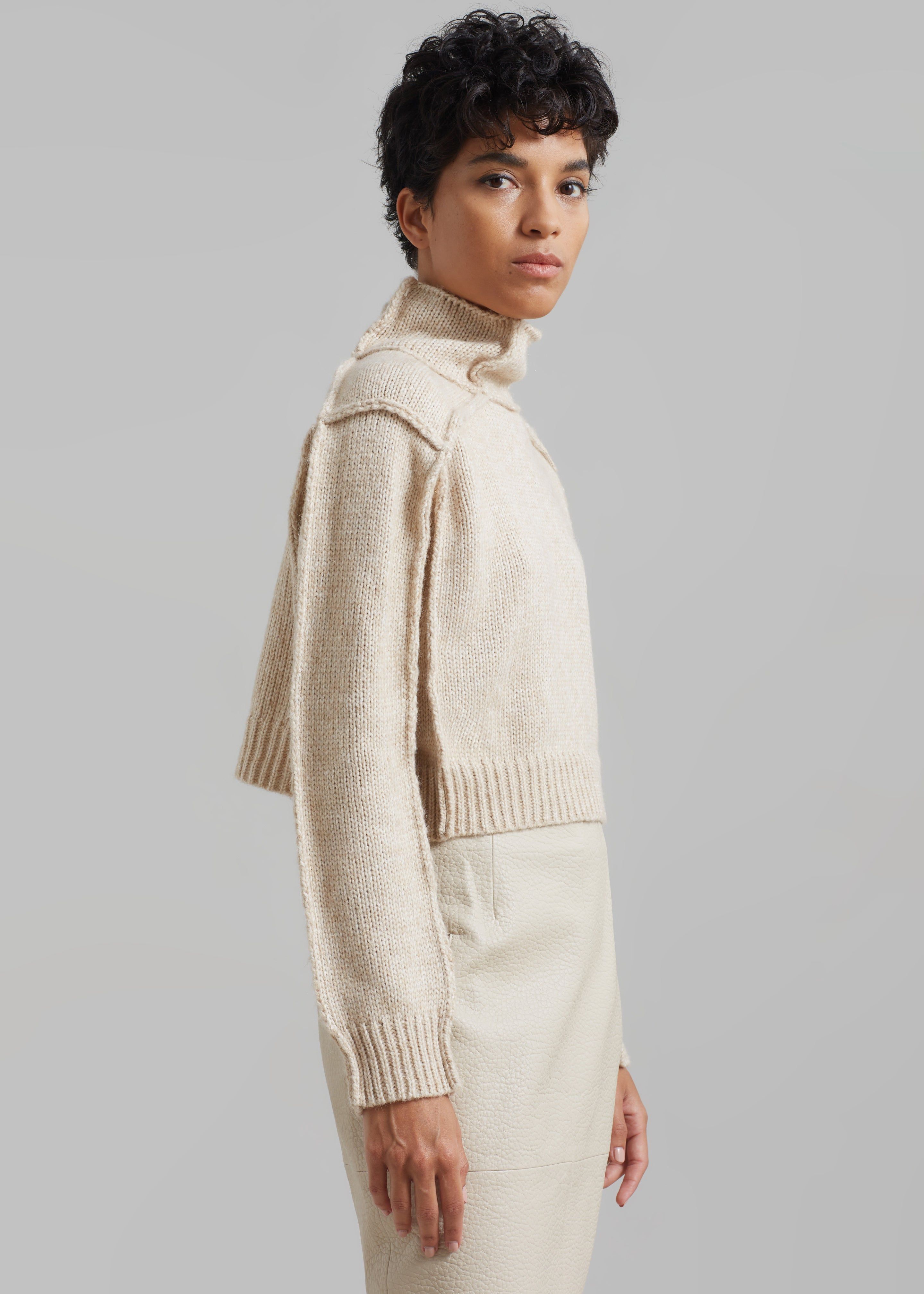 Bevza Square Sweater - Sand Beige sold by Frankie Shop product image thumbnail 5