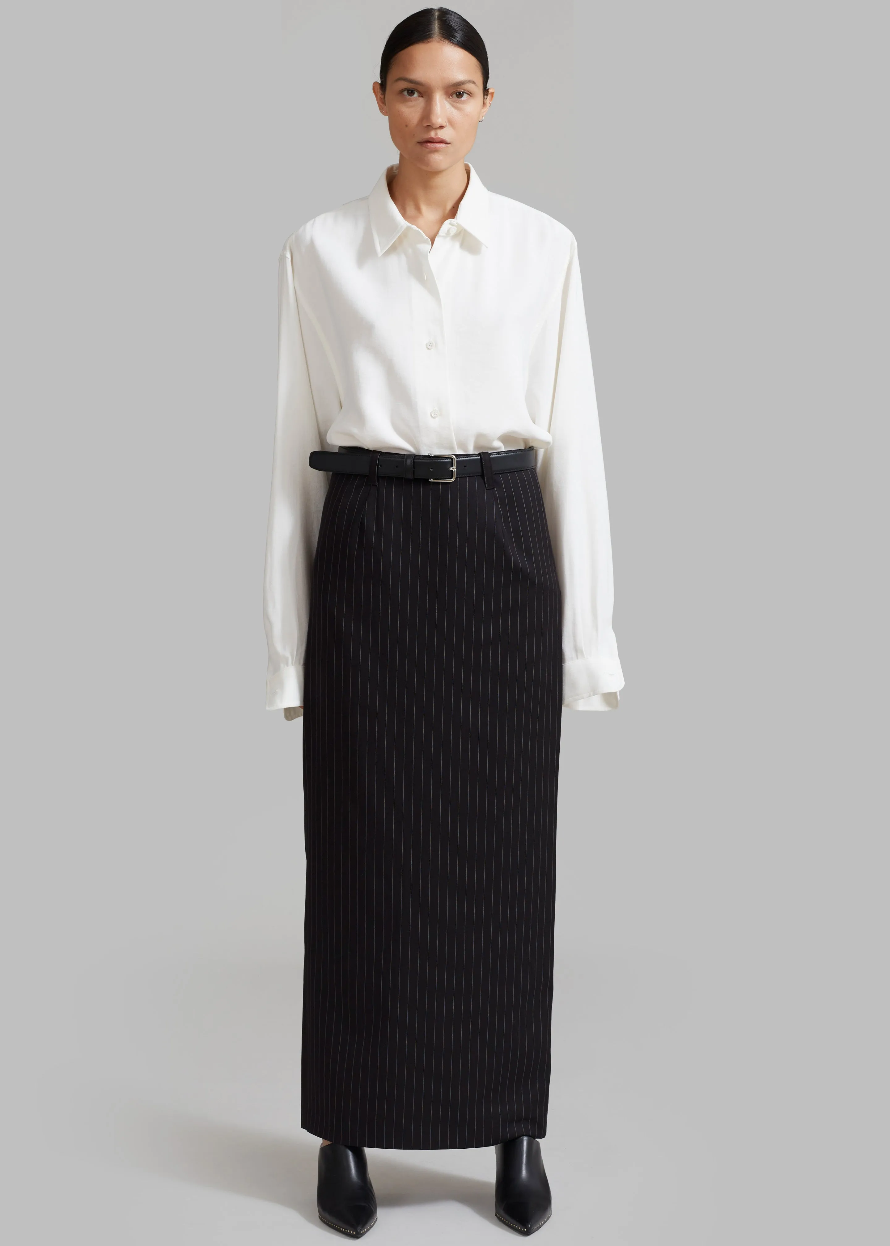 Becca Pencil Skirt - Black Pinstripe sold by Frankie Shop product image thumbnail 4