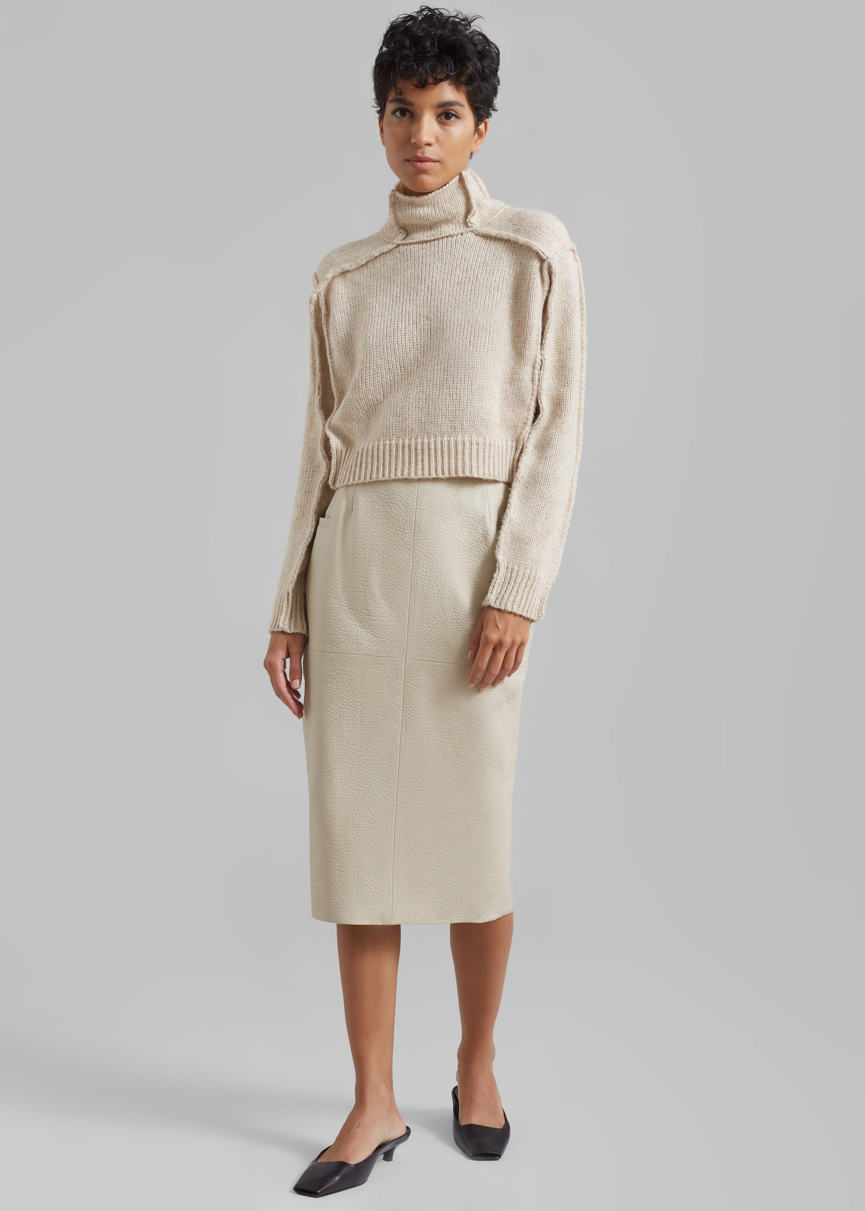 Bevza Square Sweater - Sand Beige sold by Frankie Shop product image thumbnail 3