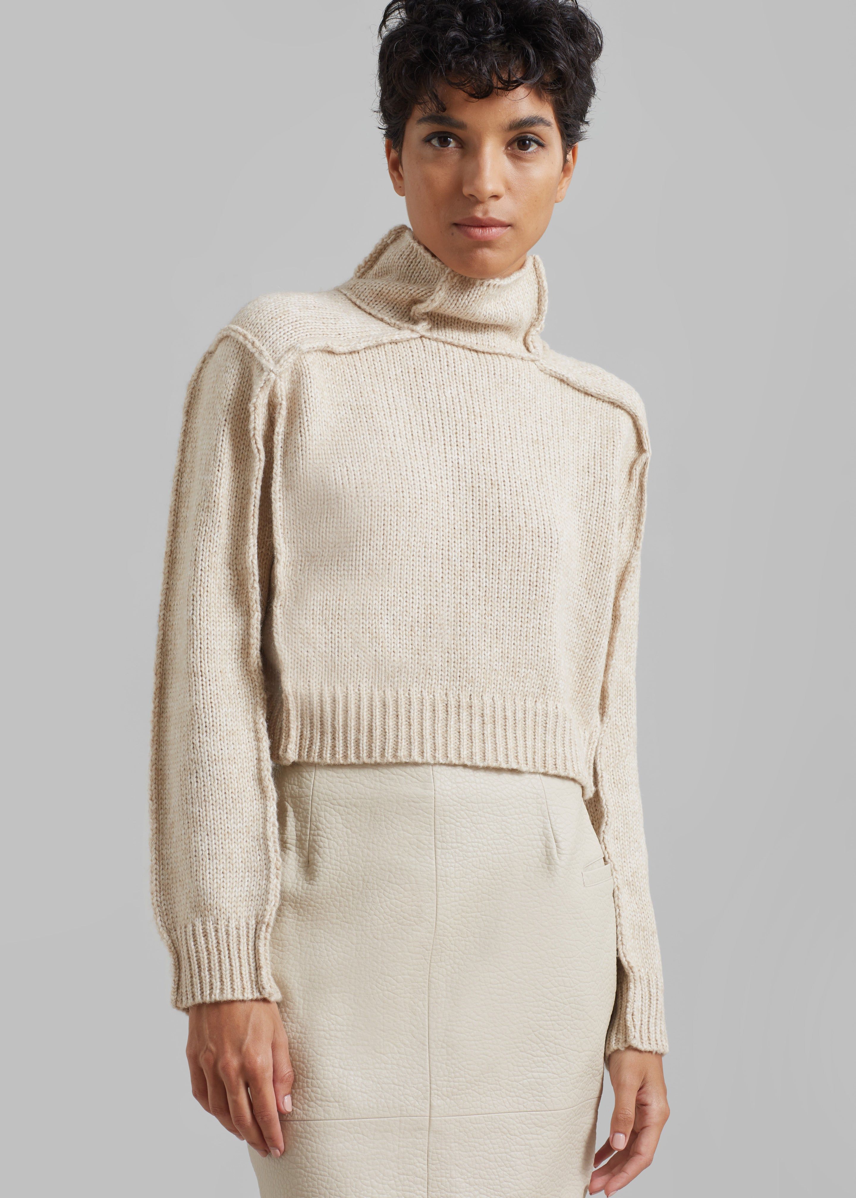 Bevza Square Sweater - Sand Beige sold by Frankie Shop product image thumbnail 2