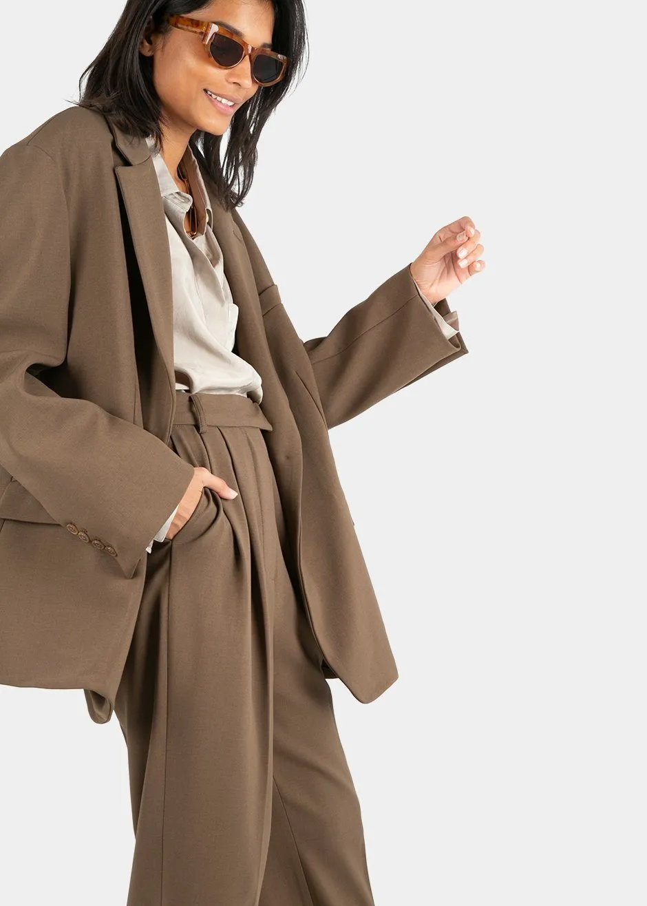 Bea Suit Pants - Chocolate sold by Frankie Shop product image thumbnail 3