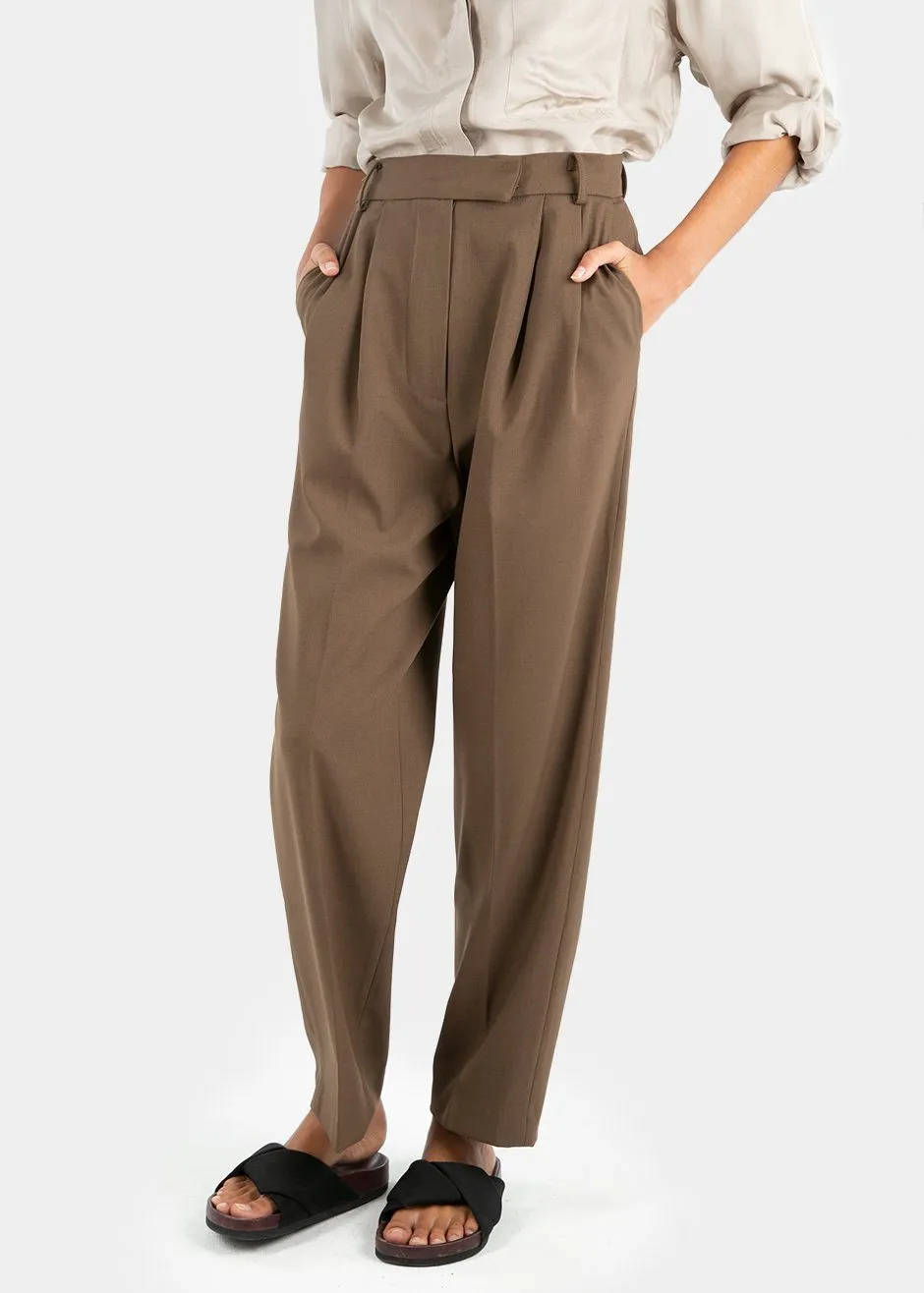 Bea Suit Pants - Chocolate sold by Frankie Shop product image thumbnail 4