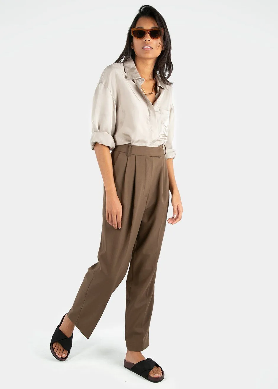 Bea Suit Pants - Chocolate sold by Frankie Shop product image thumbnail 2