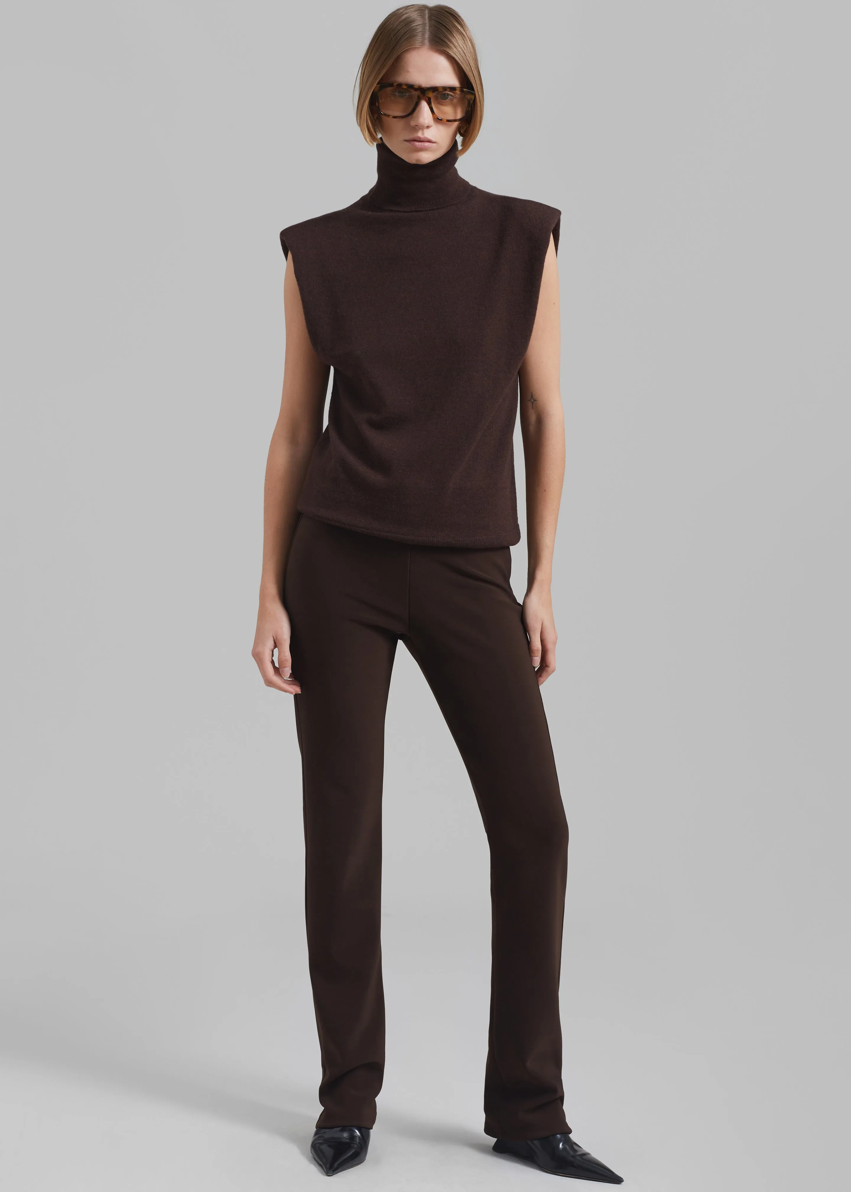 Mckenna Tailored Leggings - Brown sold by Frankie Shop