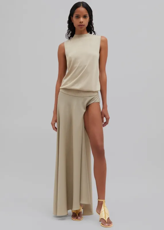 Christopher Esber Talus Tailored Mono Skirt - Taupe sold by Frankie Shop