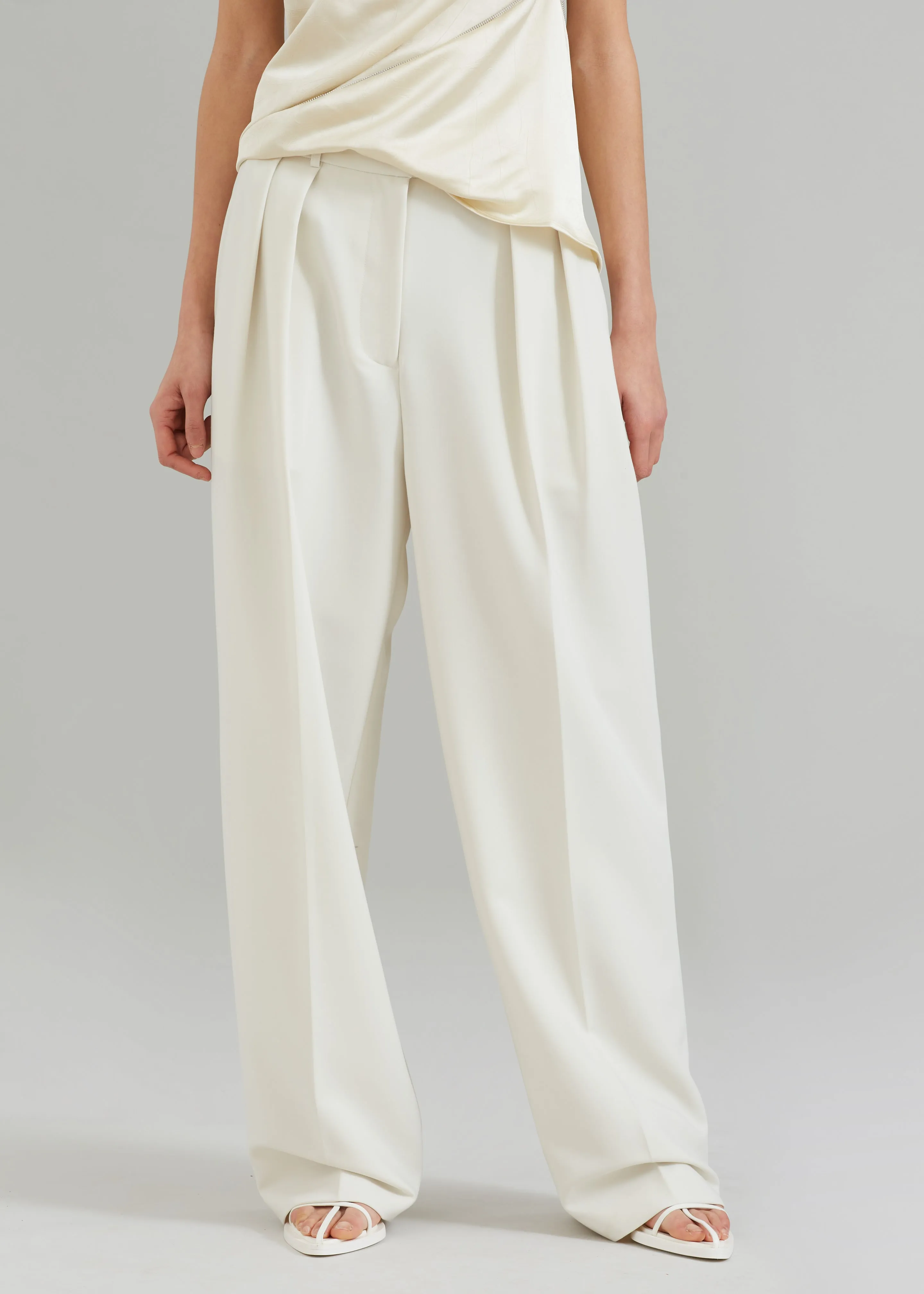 Corrin Pleated Trousers - Ivory sold by Frankie Shop product image thumbnail 2