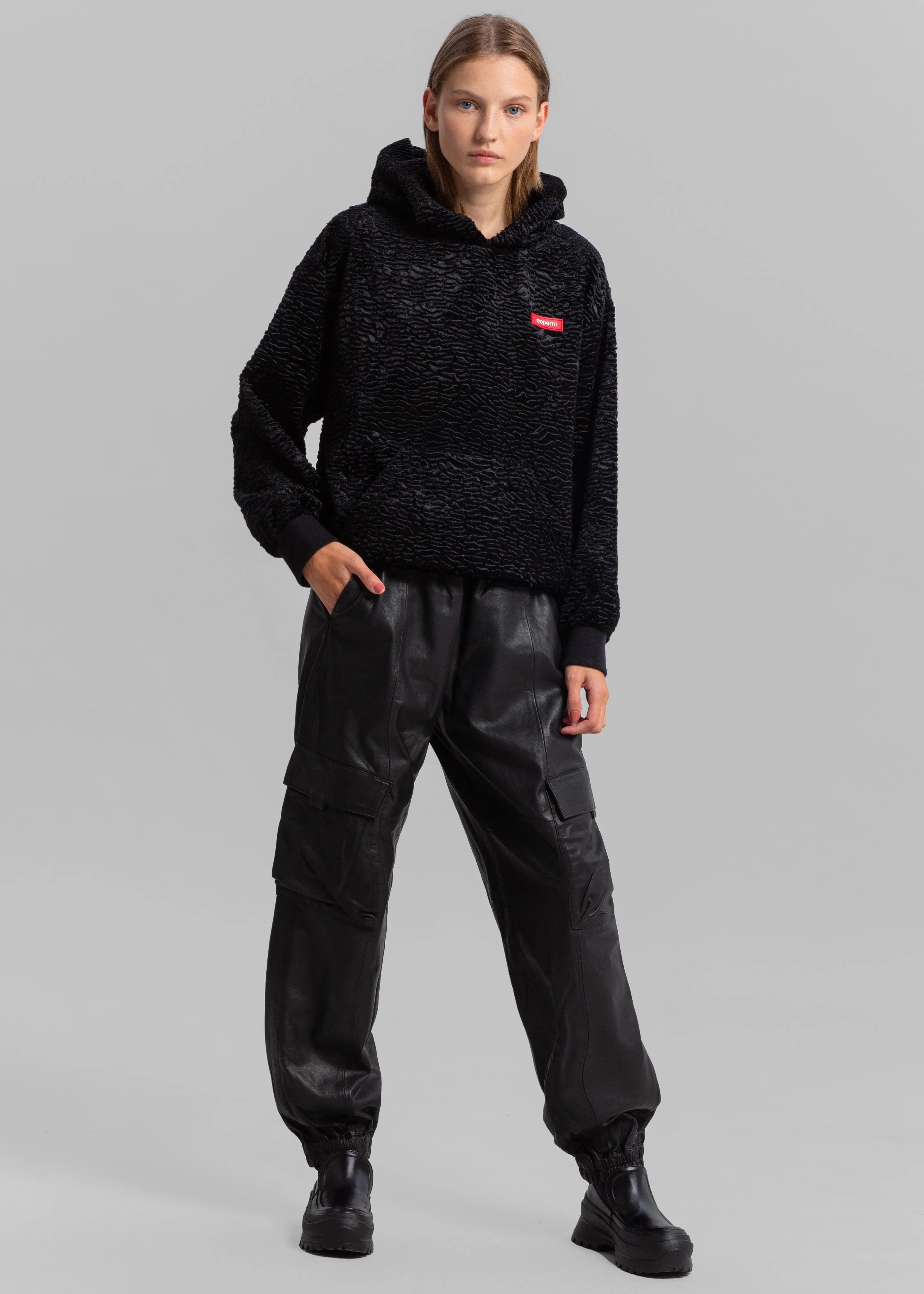 Coperni Textured Hoodie - Black sold by Frankie Shop
