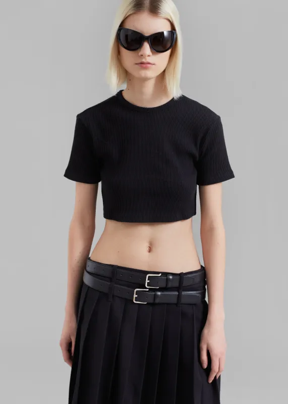 Nico Cropped Tee - Black sold by Frankie Shop