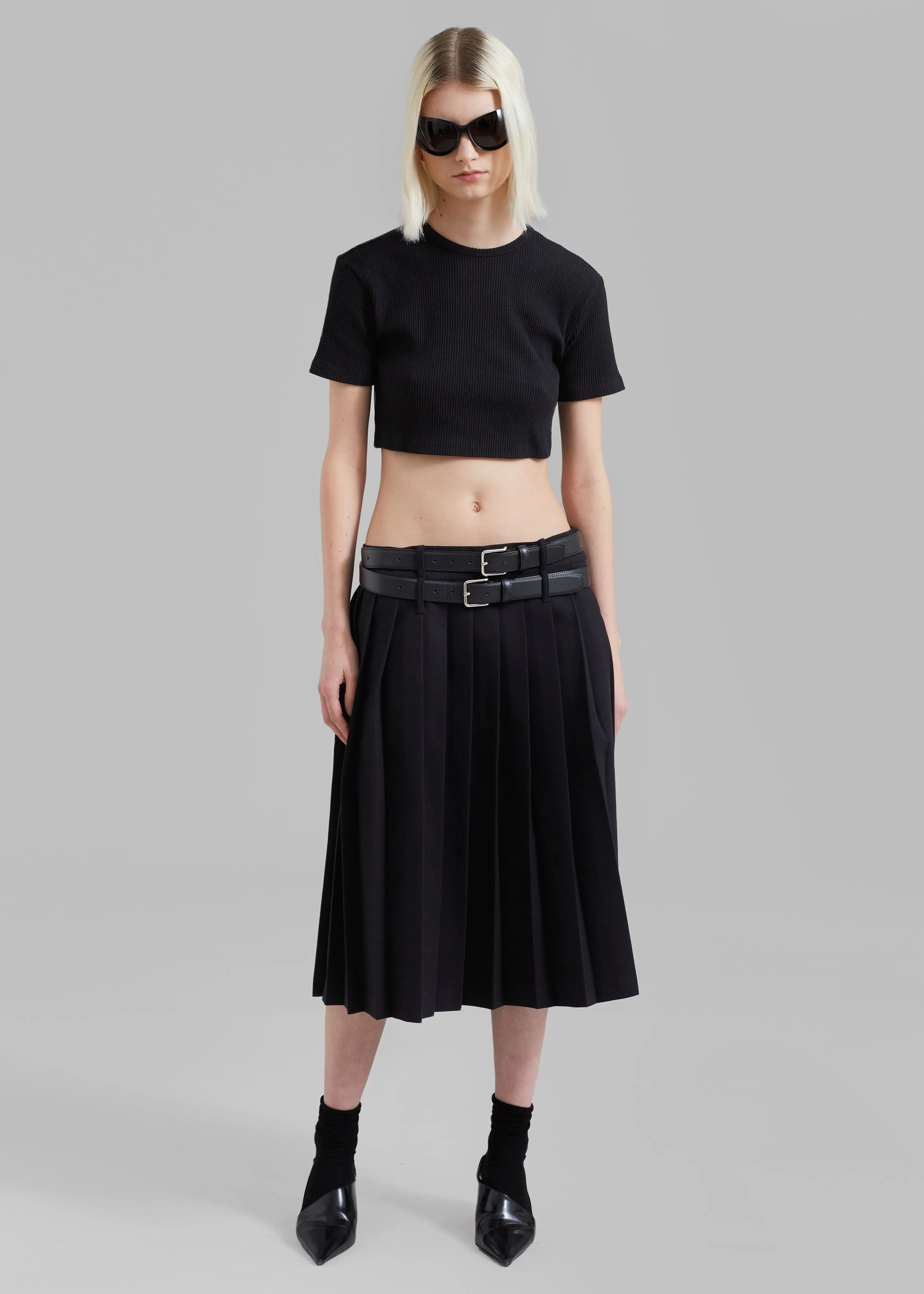 Nico Cropped Tee - Black sold by Frankie Shop product image thumbnail 4