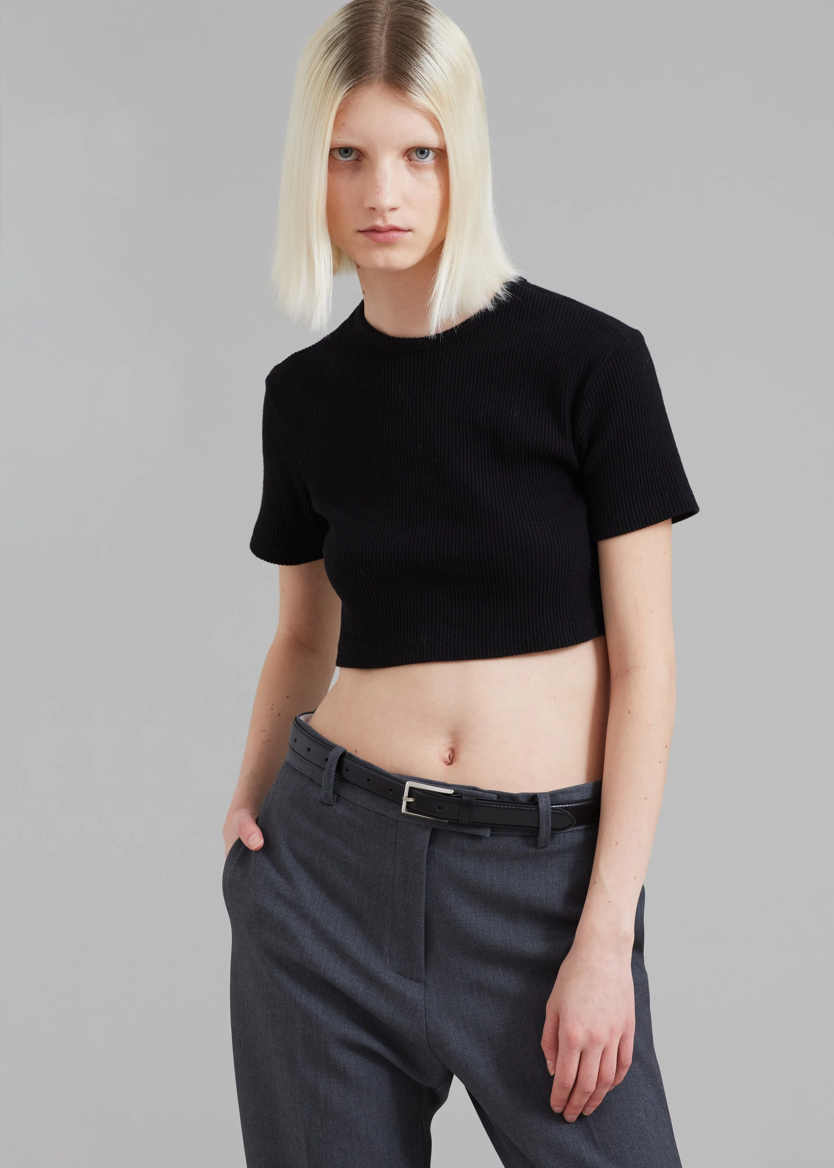 Nico Cropped Tee - Black sold by Frankie Shop product image thumbnail 5