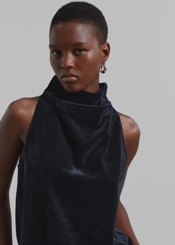 Proenza Schouler White Label Mila Cowl Top - Black sold by Frankie Shop