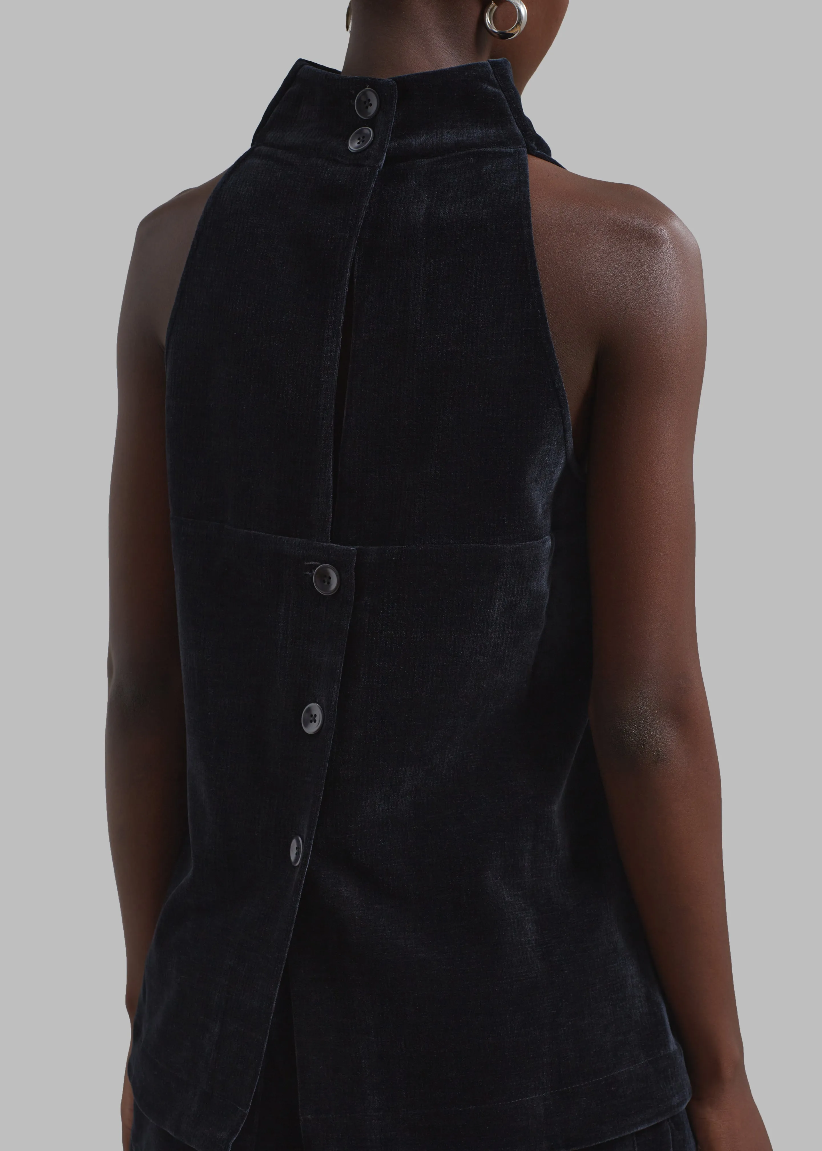 Proenza Schouler White Label Mila Cowl Top - Black sold by Frankie Shop product image thumbnail 4