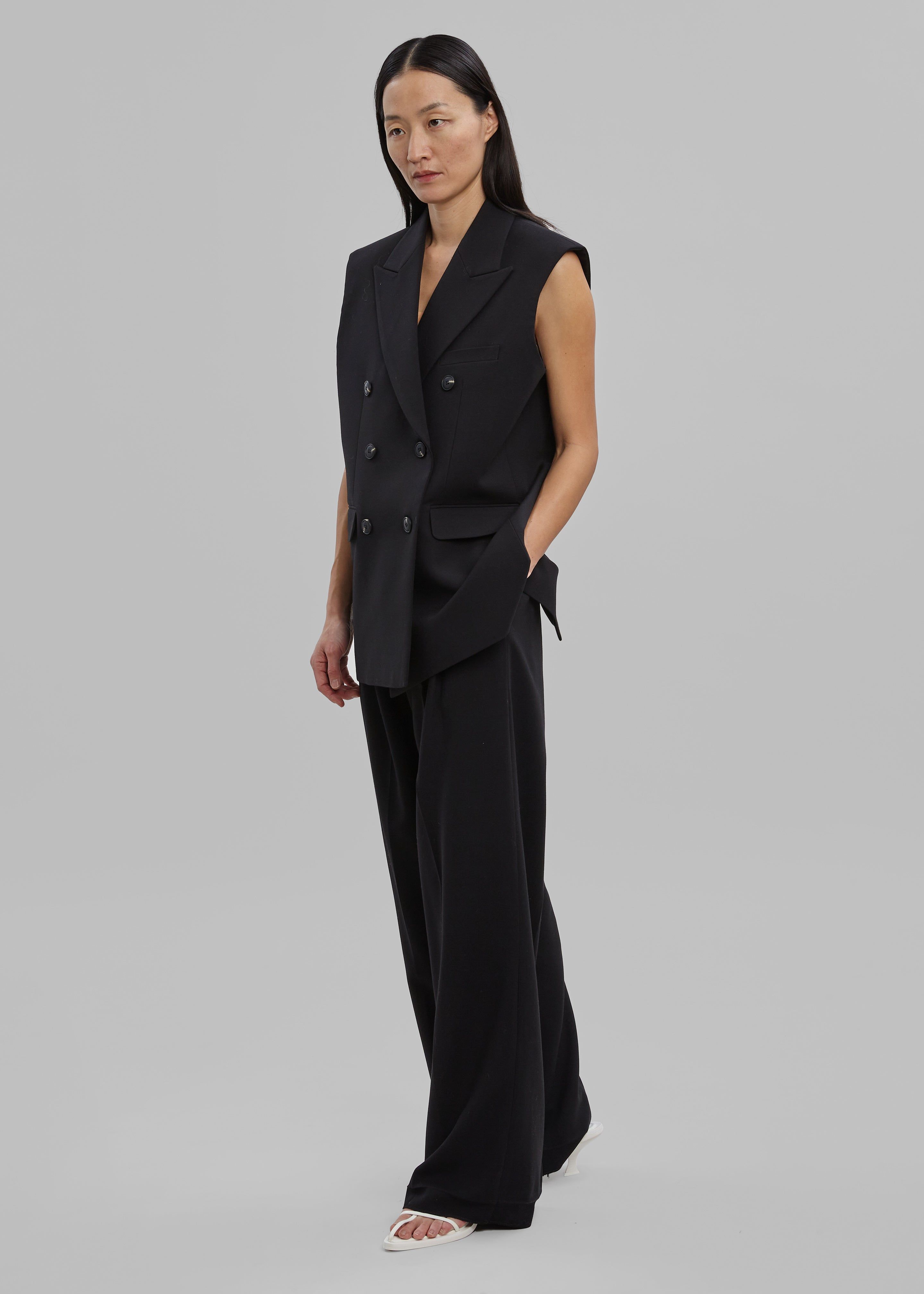 Luxor Double Breasted Vest - Black sold by Frankie Shop product image thumbnail 4