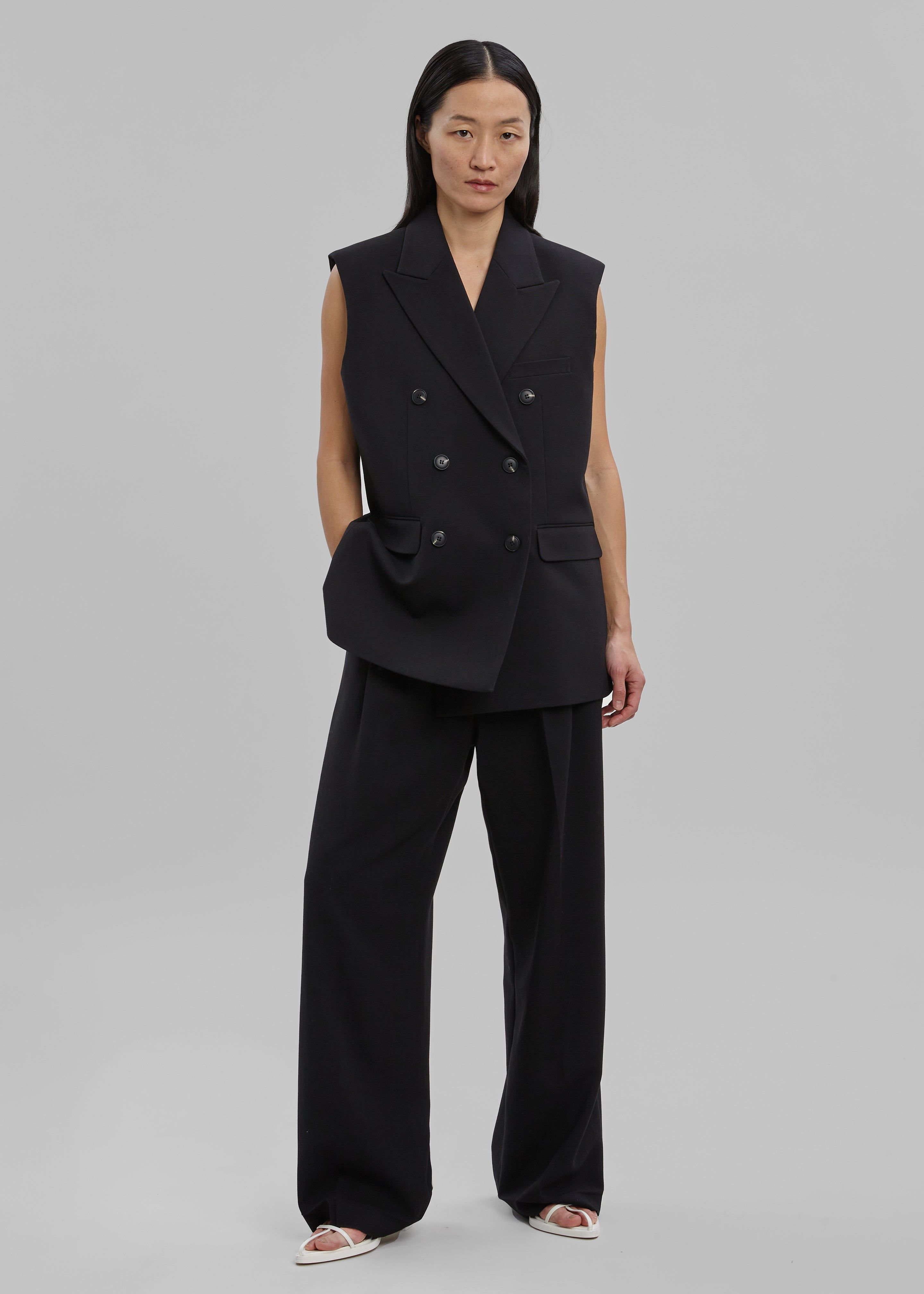 Luxor Double Breasted Vest - Black sold by Frankie Shop product image thumbnail 2