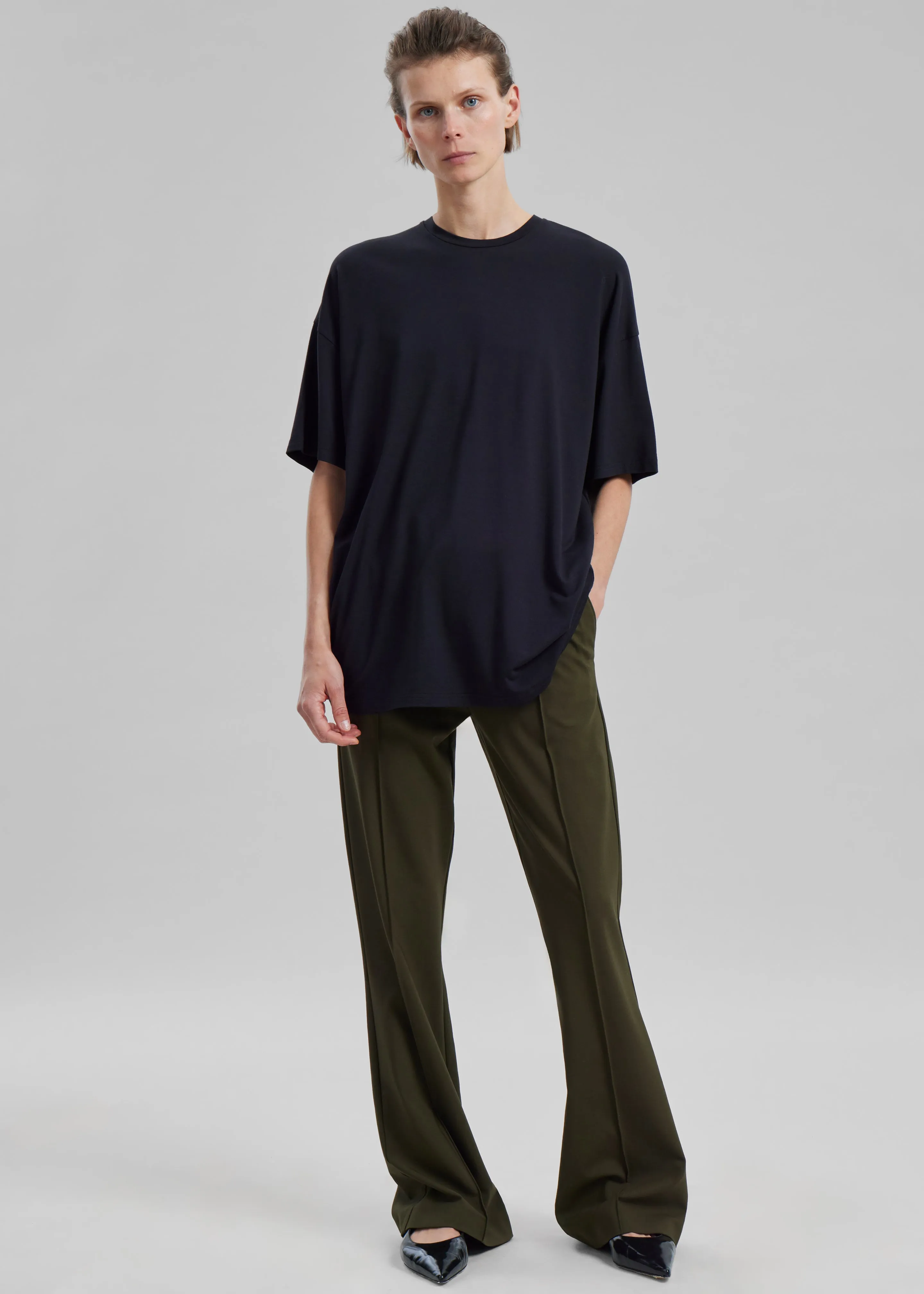 JW Anderson Drawstring Waist Tailored Trousers - Olive sold by Frankie Shop product image thumbnail 4