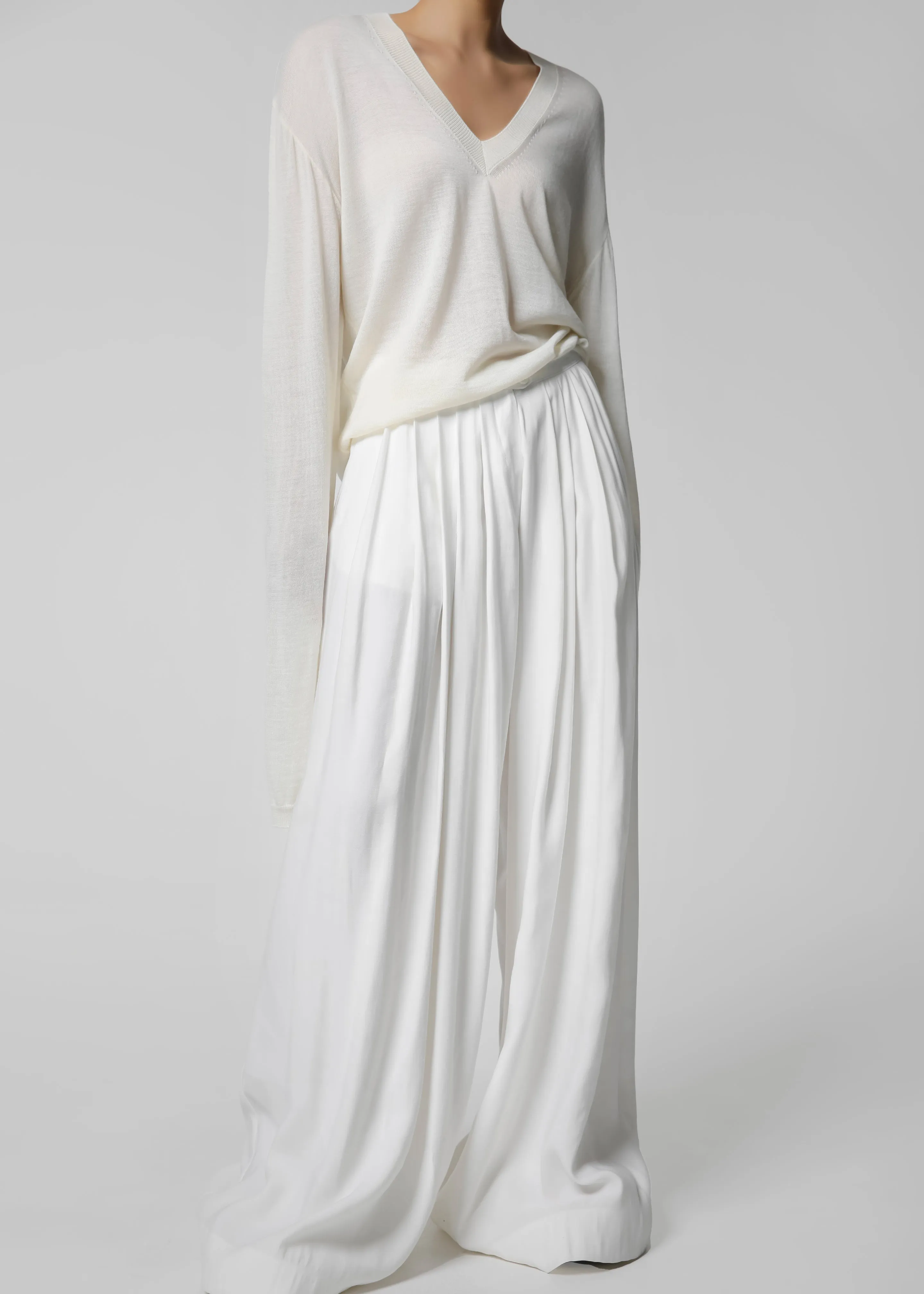 Sloane Wide Leg Trousers - White sold by Frankie Shop product image thumbnail 5