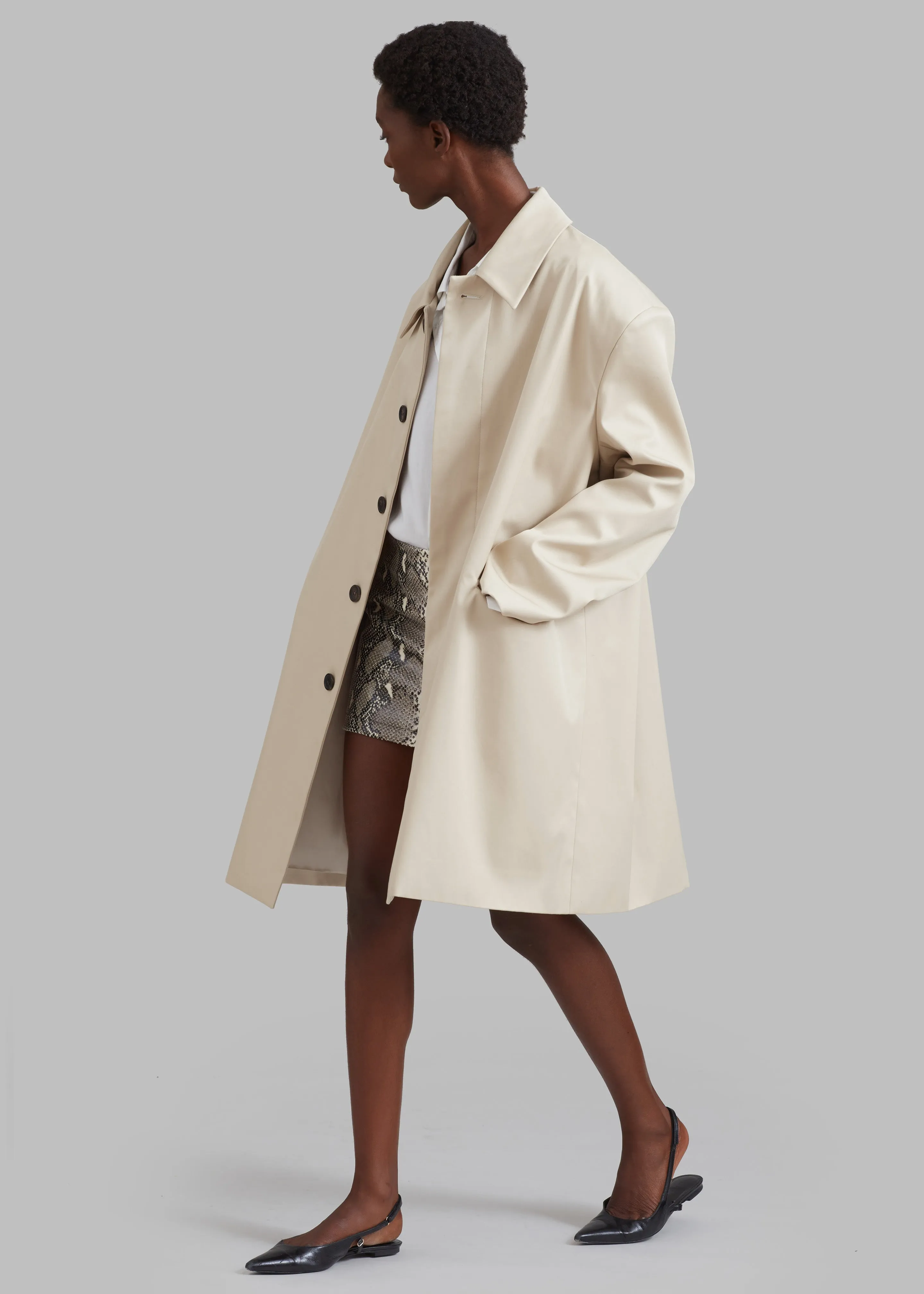 Ghent Padded Shoulder Trench - Beige sold by Frankie Shop product image thumbnail 3