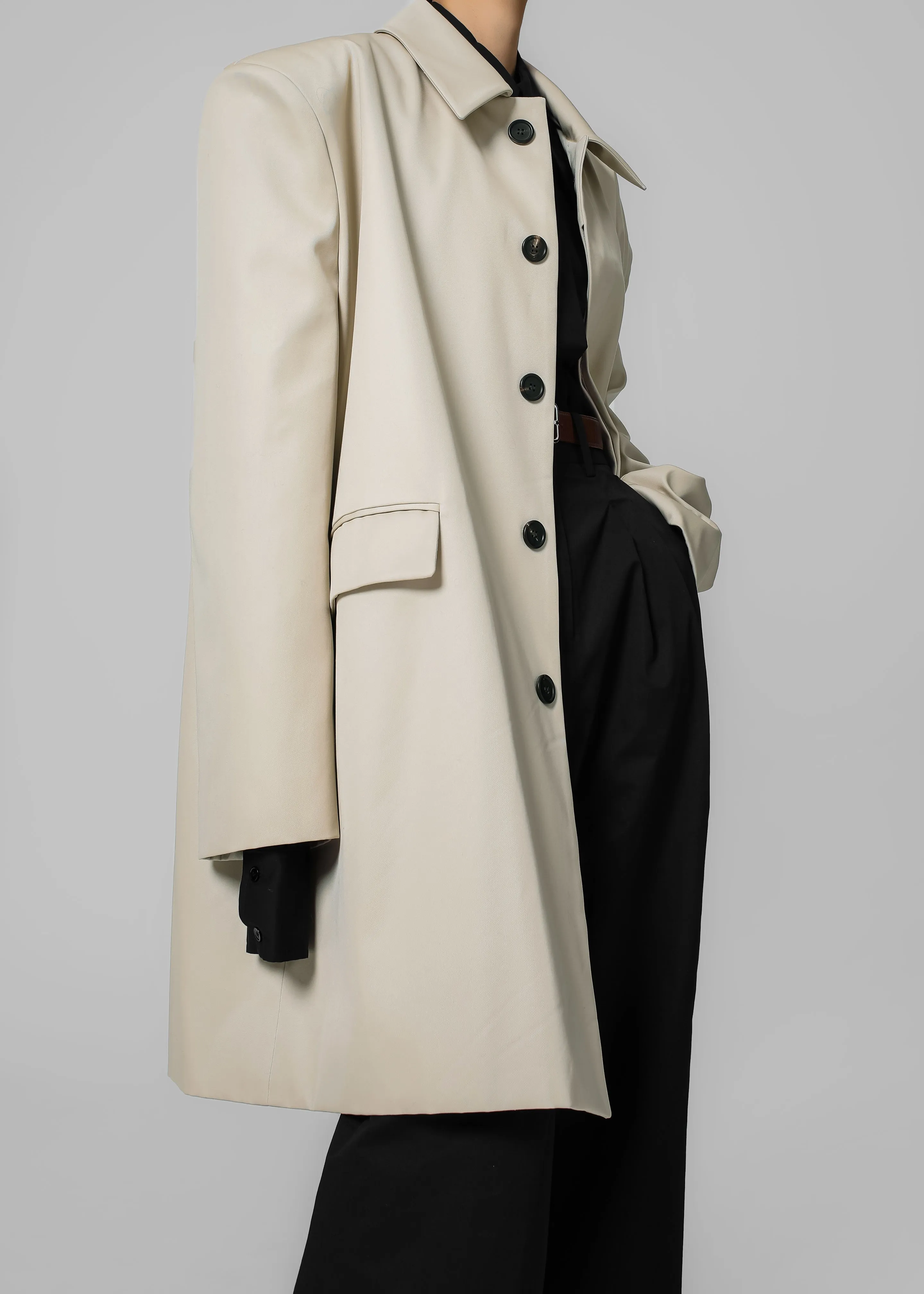 Ghent Padded Shoulder Trench - Beige sold by Frankie Shop product image thumbnail 4