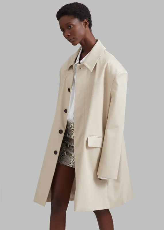 Ghent Padded Shoulder Trench - Beige sold by Frankie Shop