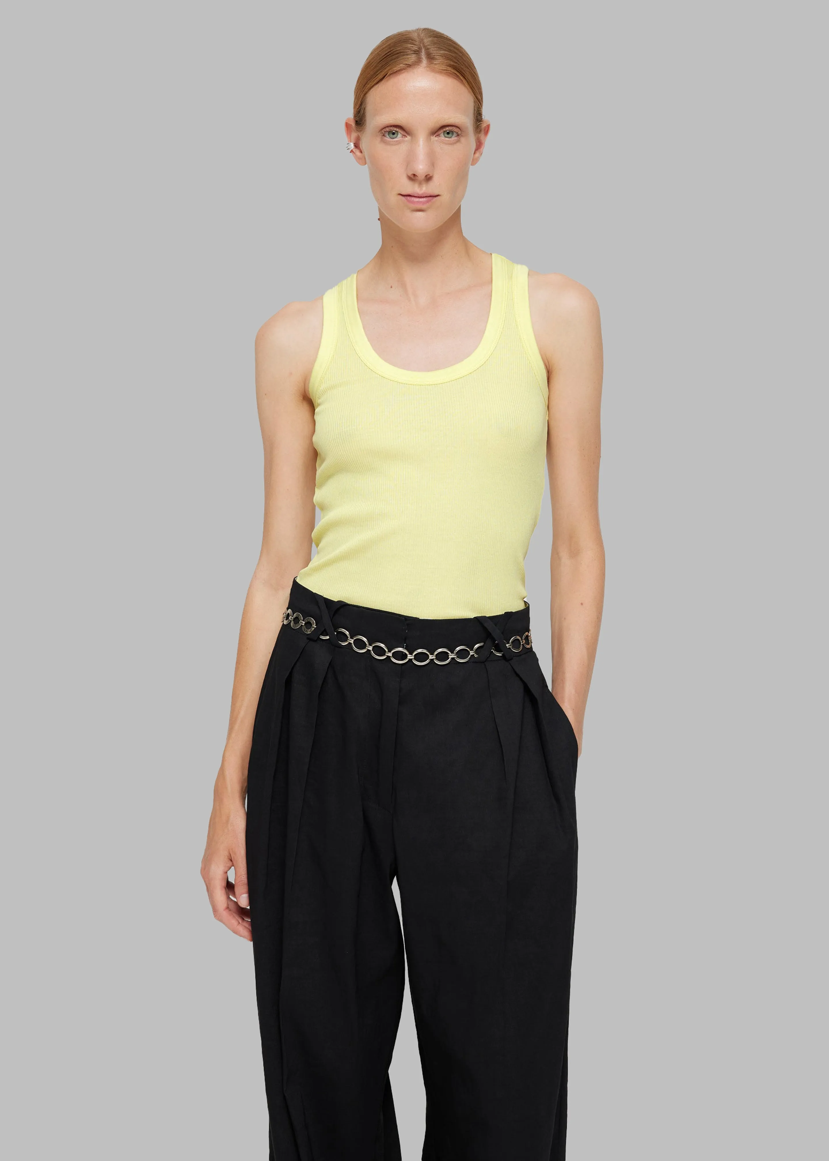 Róhe Cotton Low Tank Top - Light Yellow sold by Frankie Shop product image thumbnail 2