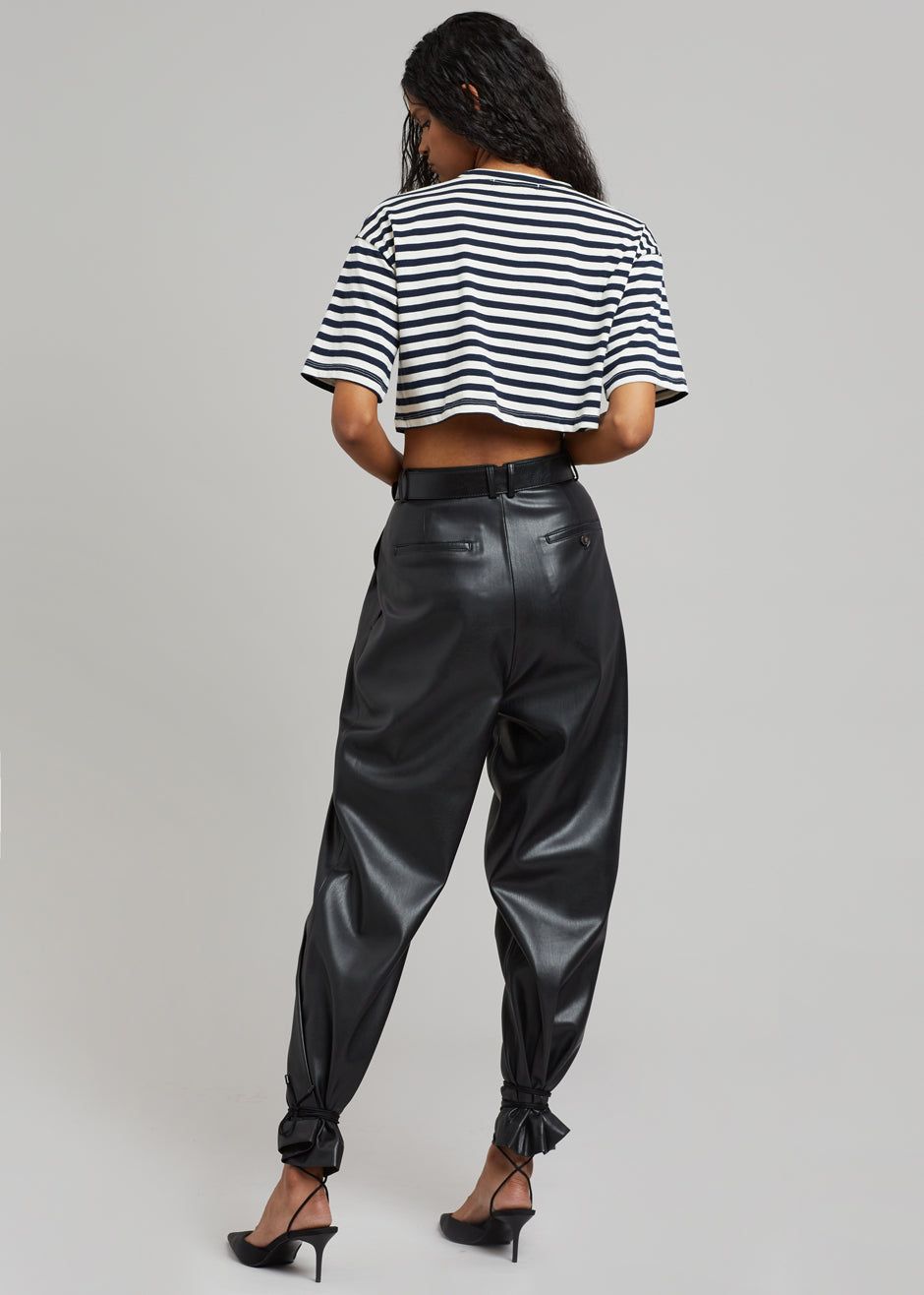 Karina Cropped T-Shirt - Navy/Off White sold by Frankie Shop product image thumbnail 5