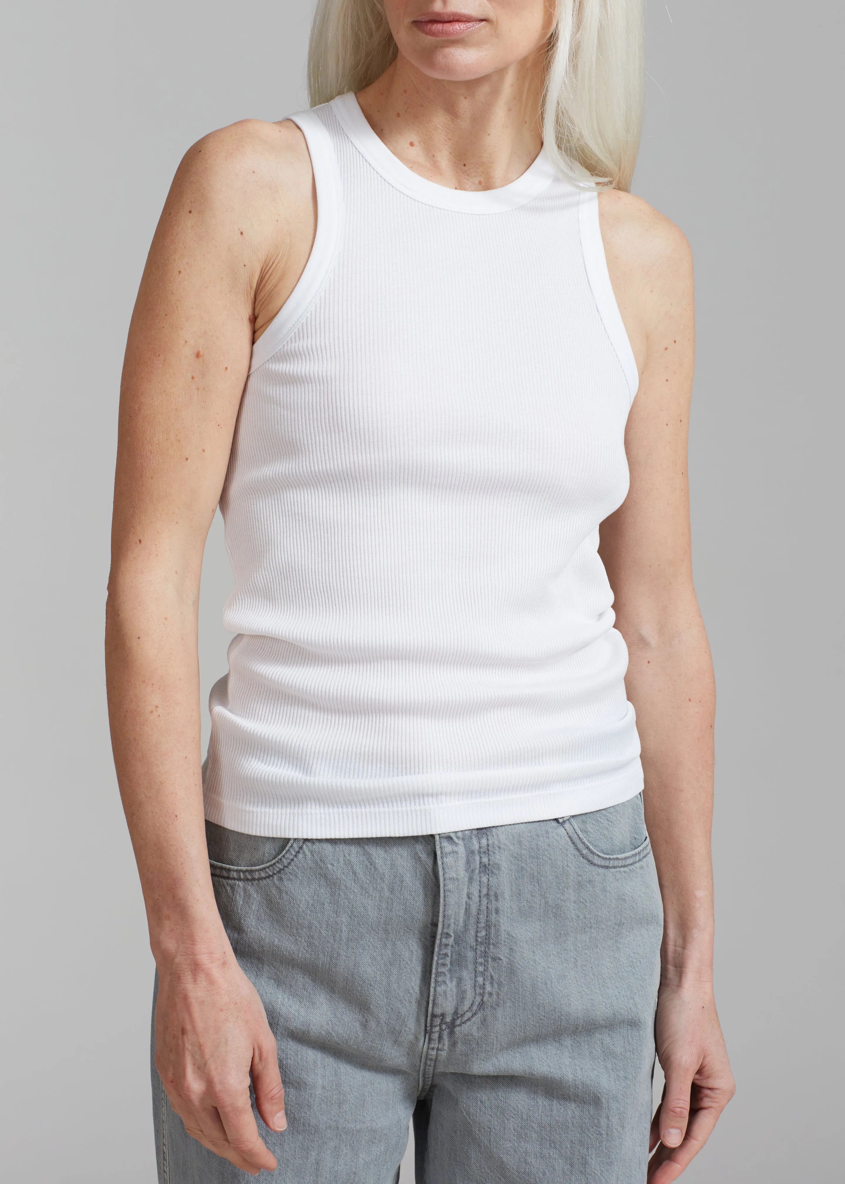 Róhe Rib Tank Top - White sold by Frankie Shop product image thumbnail 4
