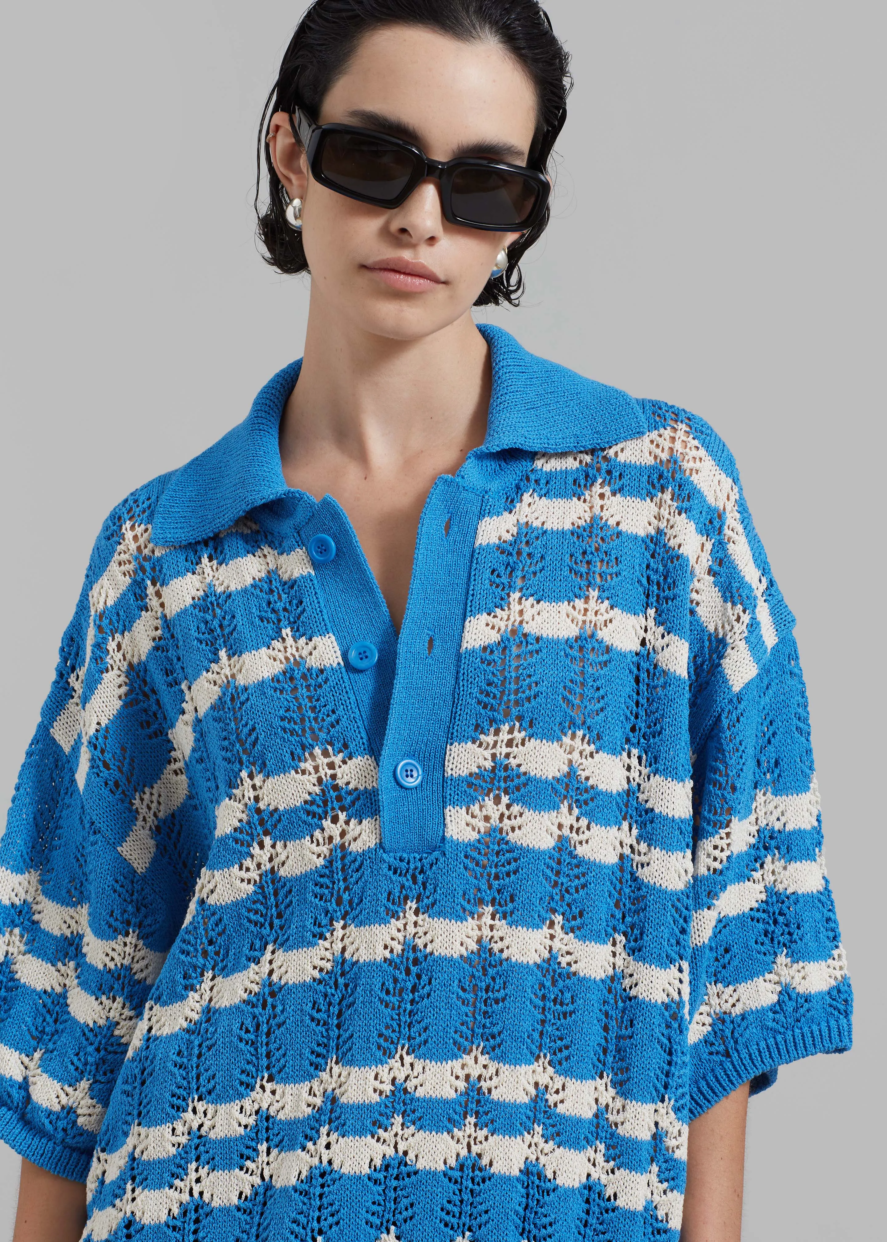 Lucca Knitted Top - Blue sold by Frankie Shop product image thumbnail 4