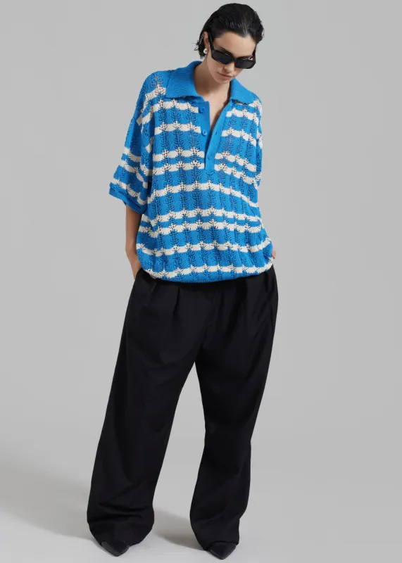 Lucca Knitted Top - Blue sold by Frankie Shop