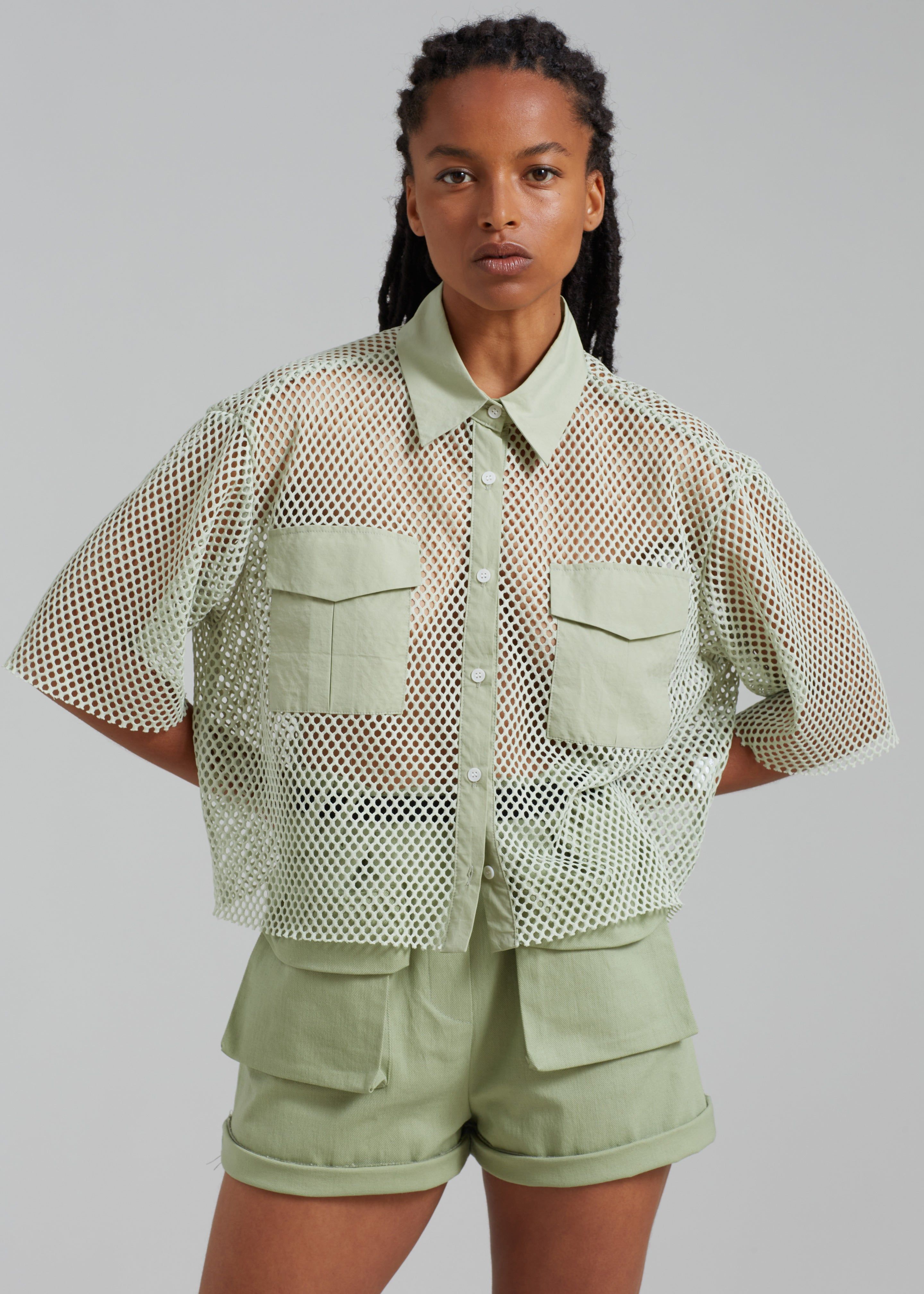 Rowan Net Top - Avocado sold by Frankie Shop product image thumbnail 3