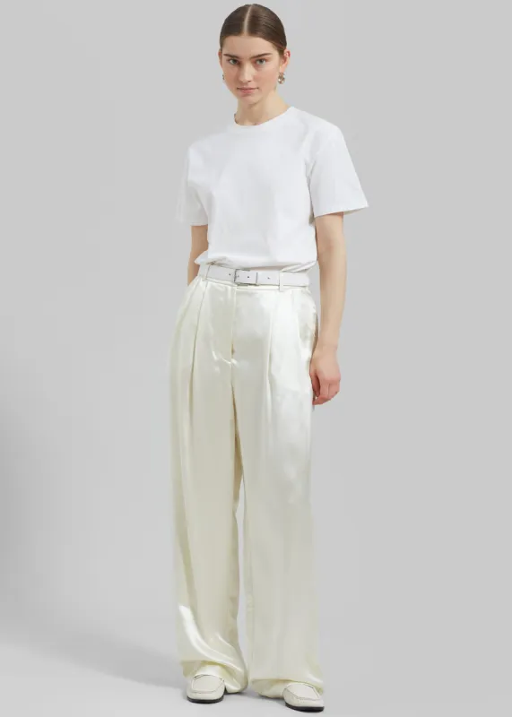 Loulou Studio Vione Pants - Soft Vanilla made by Loulou Studio