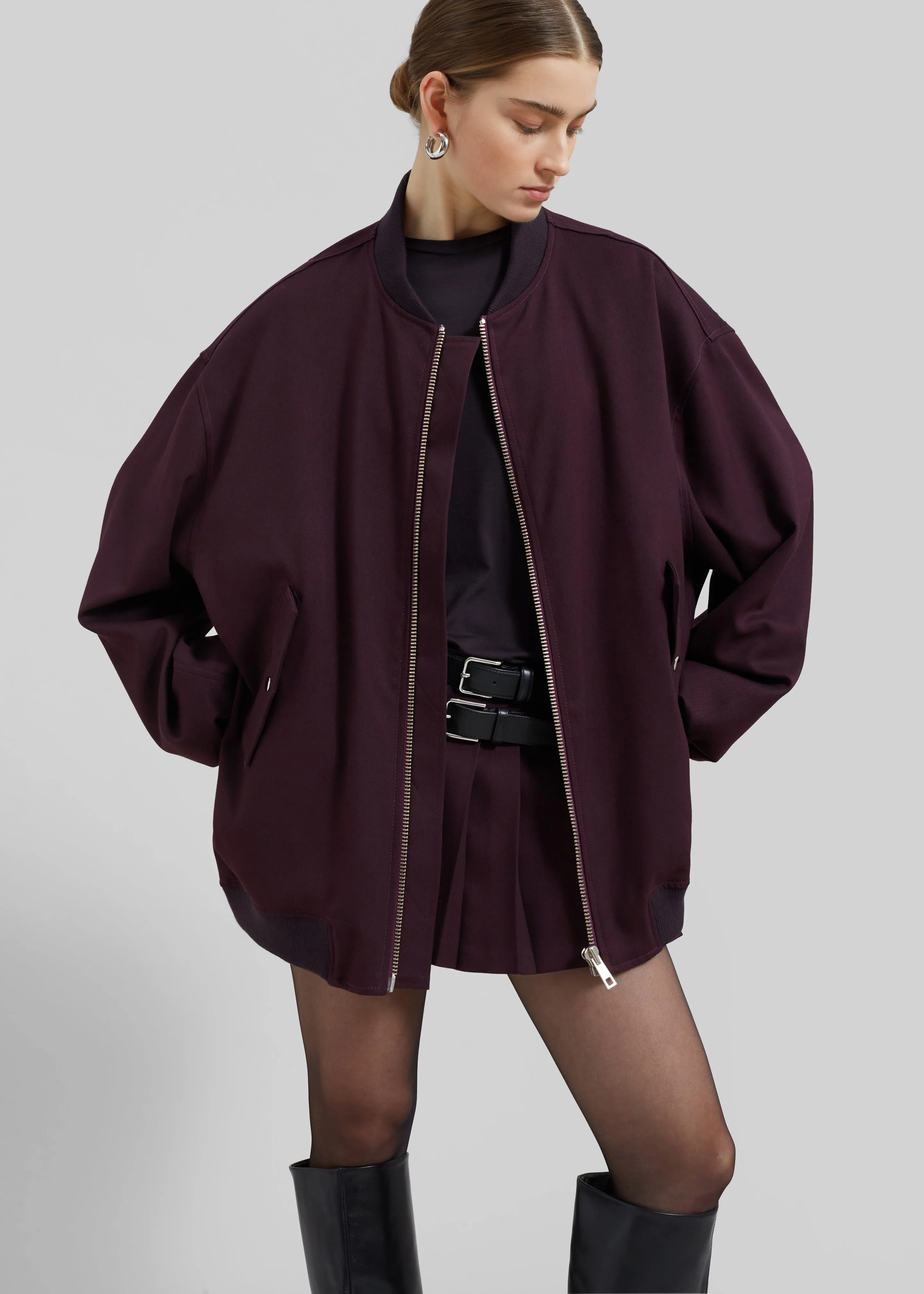 Astra Bomber Jacket - Burgundy sold by Frankie Shop product image thumbnail 2