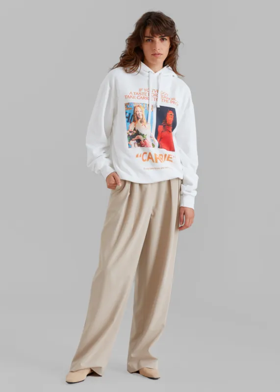 JW Anderson Carrie Hoodie - White made by Frankie Shop