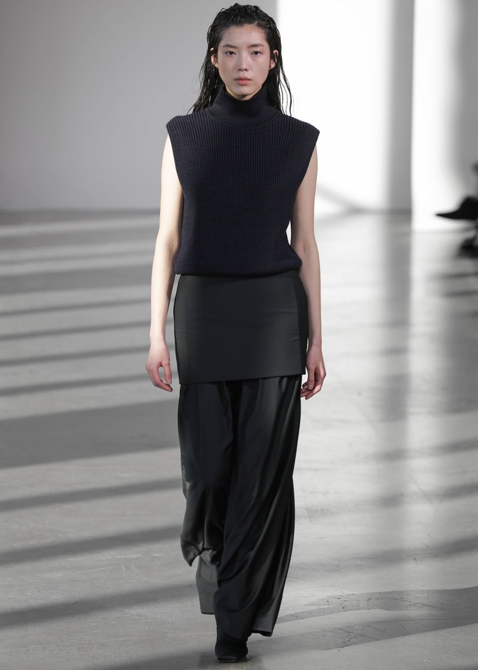 Bevza High Neck Top - Dark in Navy sold by Frankie Shop product image thumbnail 4