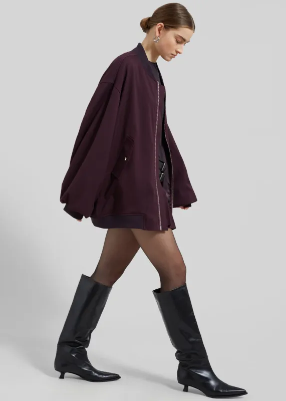 Astra Bomber Jacket - Burgundy sold by Frankie Shop