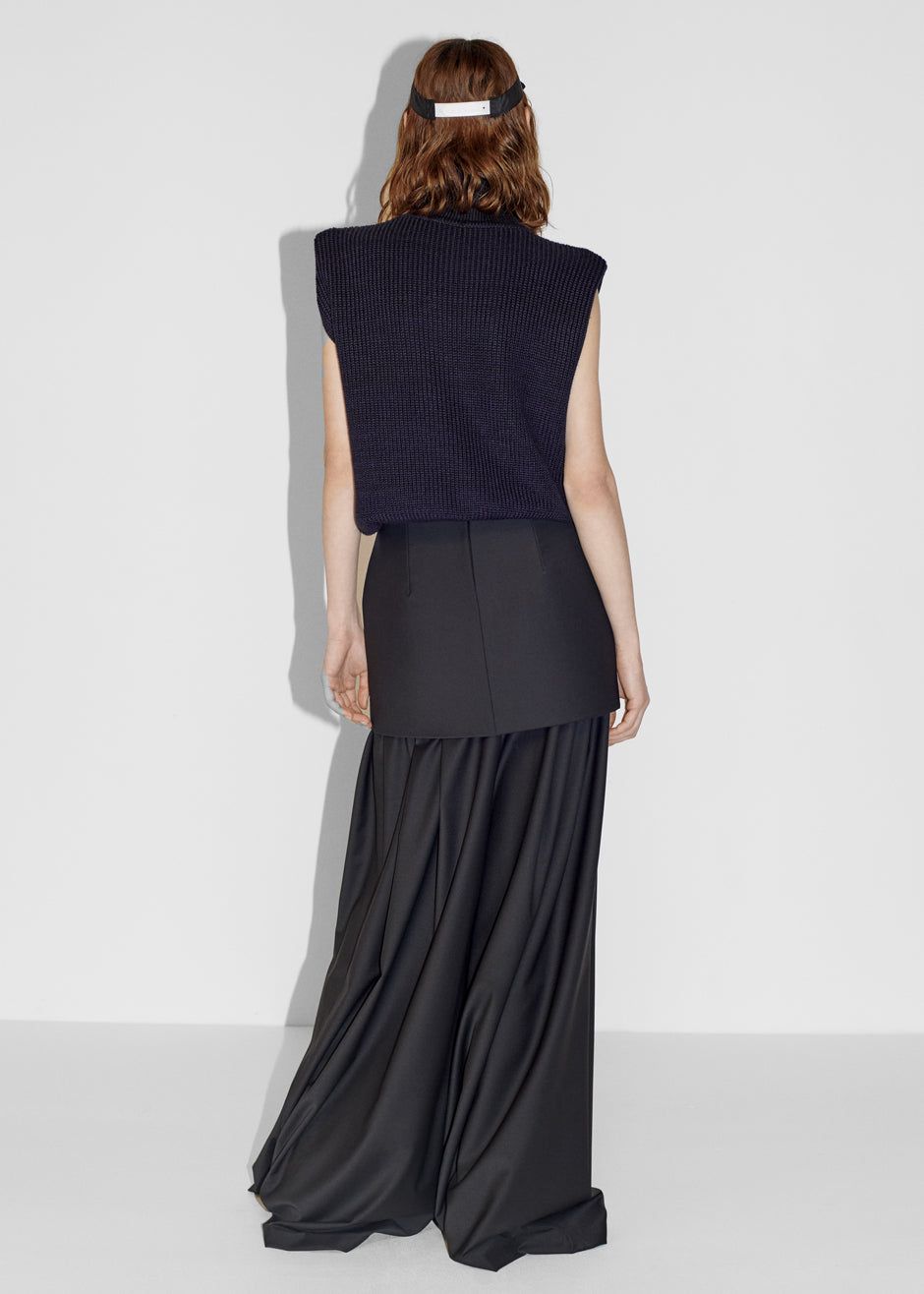 Bevza High Neck Top - Dark in Navy sold by Frankie Shop product image thumbnail 2