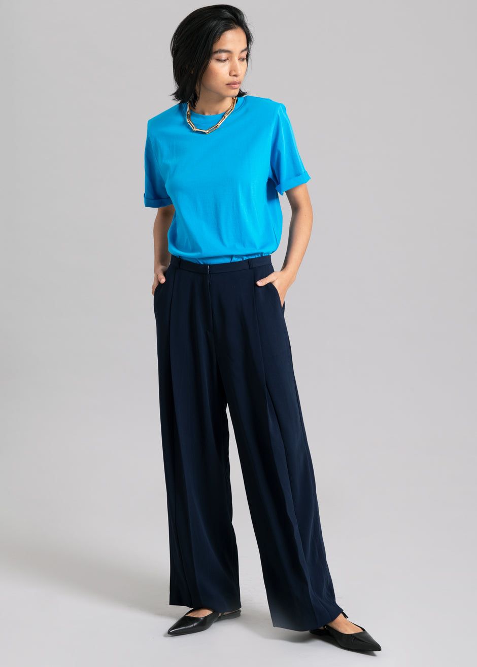 Lena Padded Shoulder Tee - Cobalt sold by Frankie Shop product image thumbnail 4