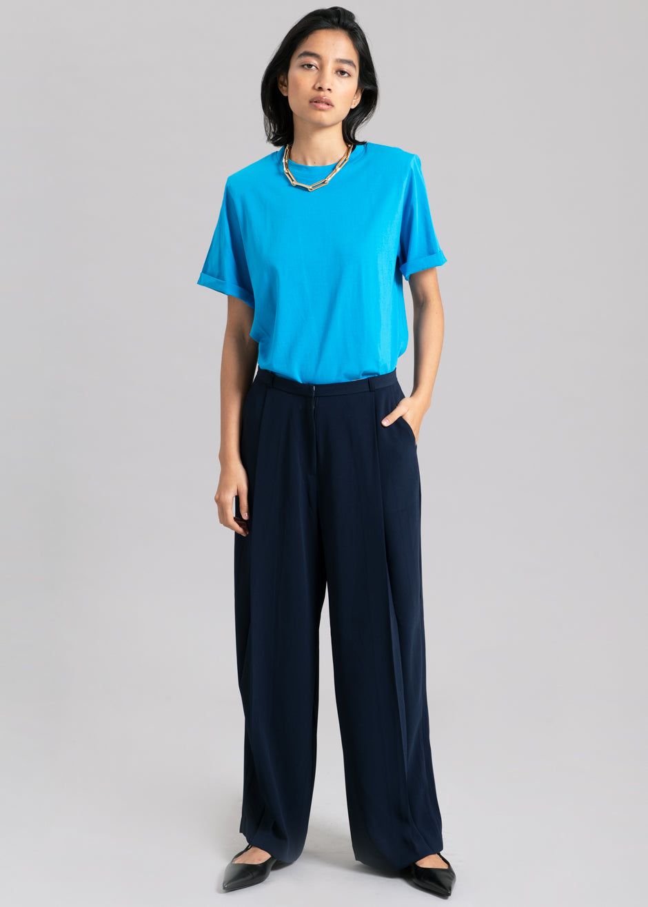 Lena Padded Shoulder Tee - Cobalt sold by Frankie Shop product image thumbnail 3