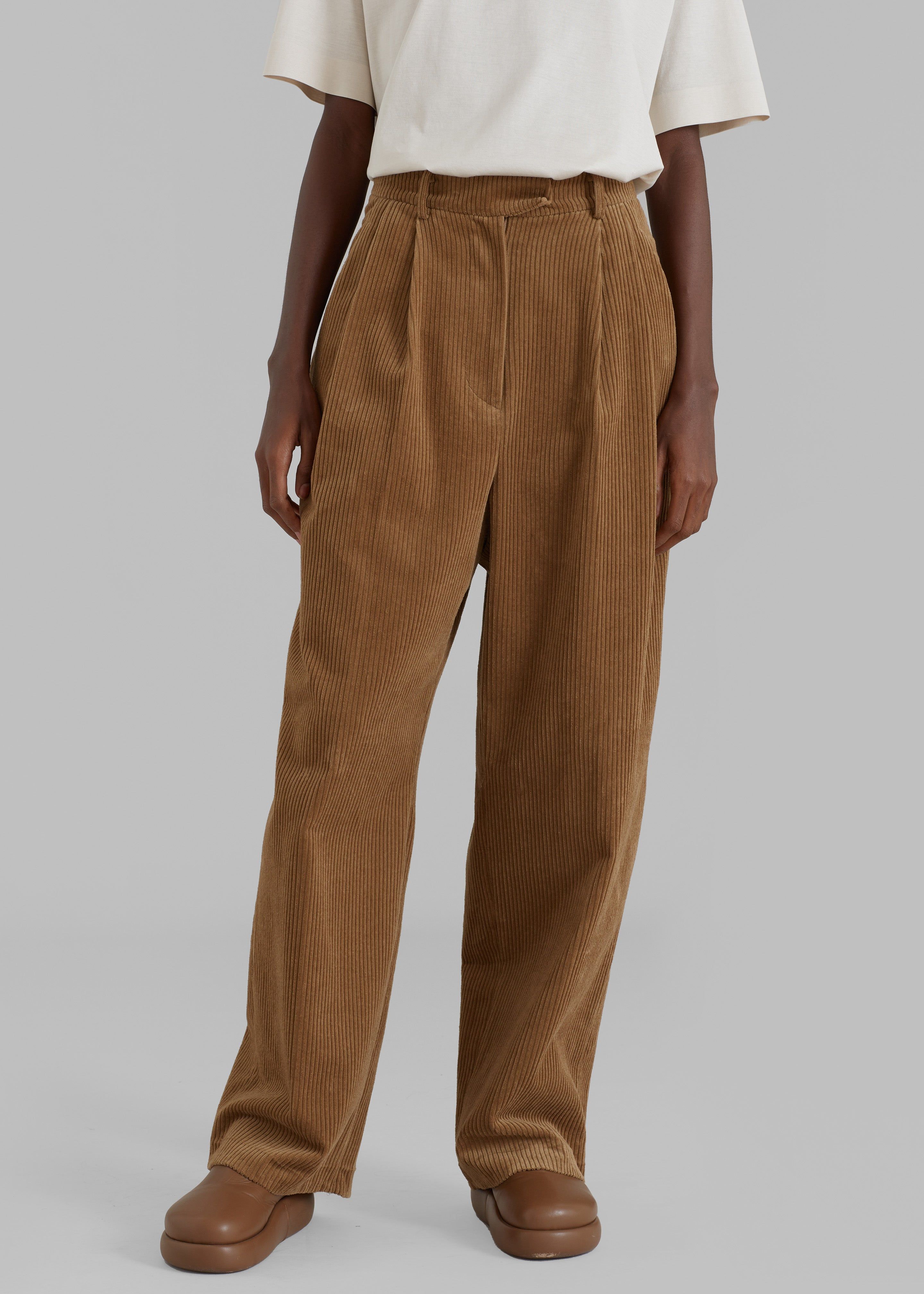 Siham Corduroy Pants - Camel sold by Frankie Shop product image thumbnail 3
