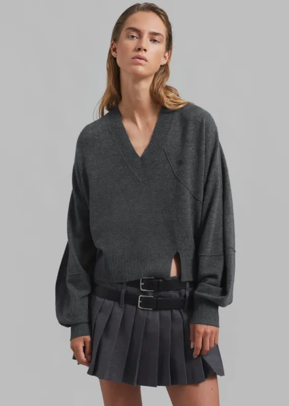 The Garment Como Man Sweater - Grey Melange made by Frankie Shop