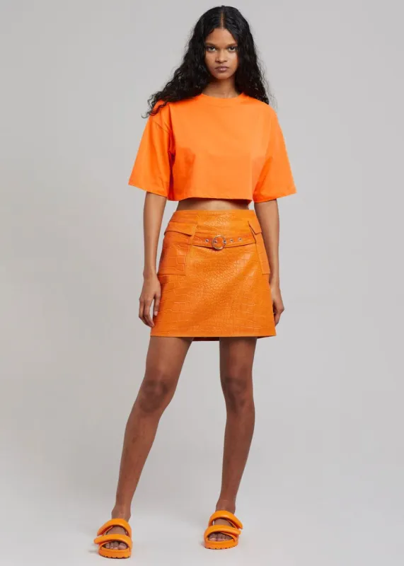 Karina Cropped T-Shirt - Orange sold by Frankie Shop