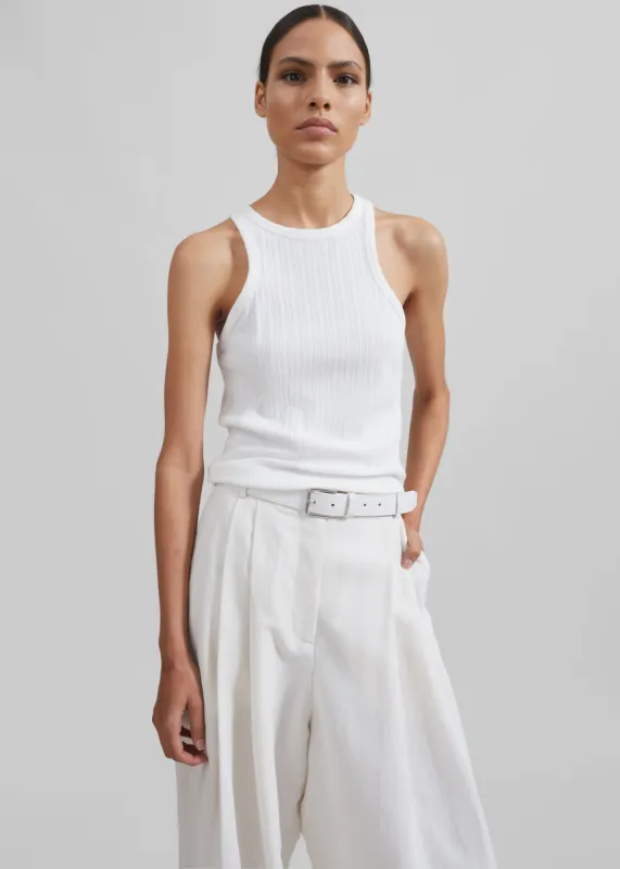 Samsøe Samsøe Sahelene Tank Top - White sold by Frankie Shop