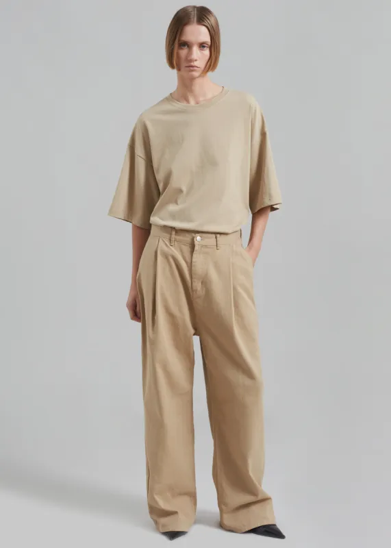 Drew Denim Pants - Beige sold by Frankie Shop