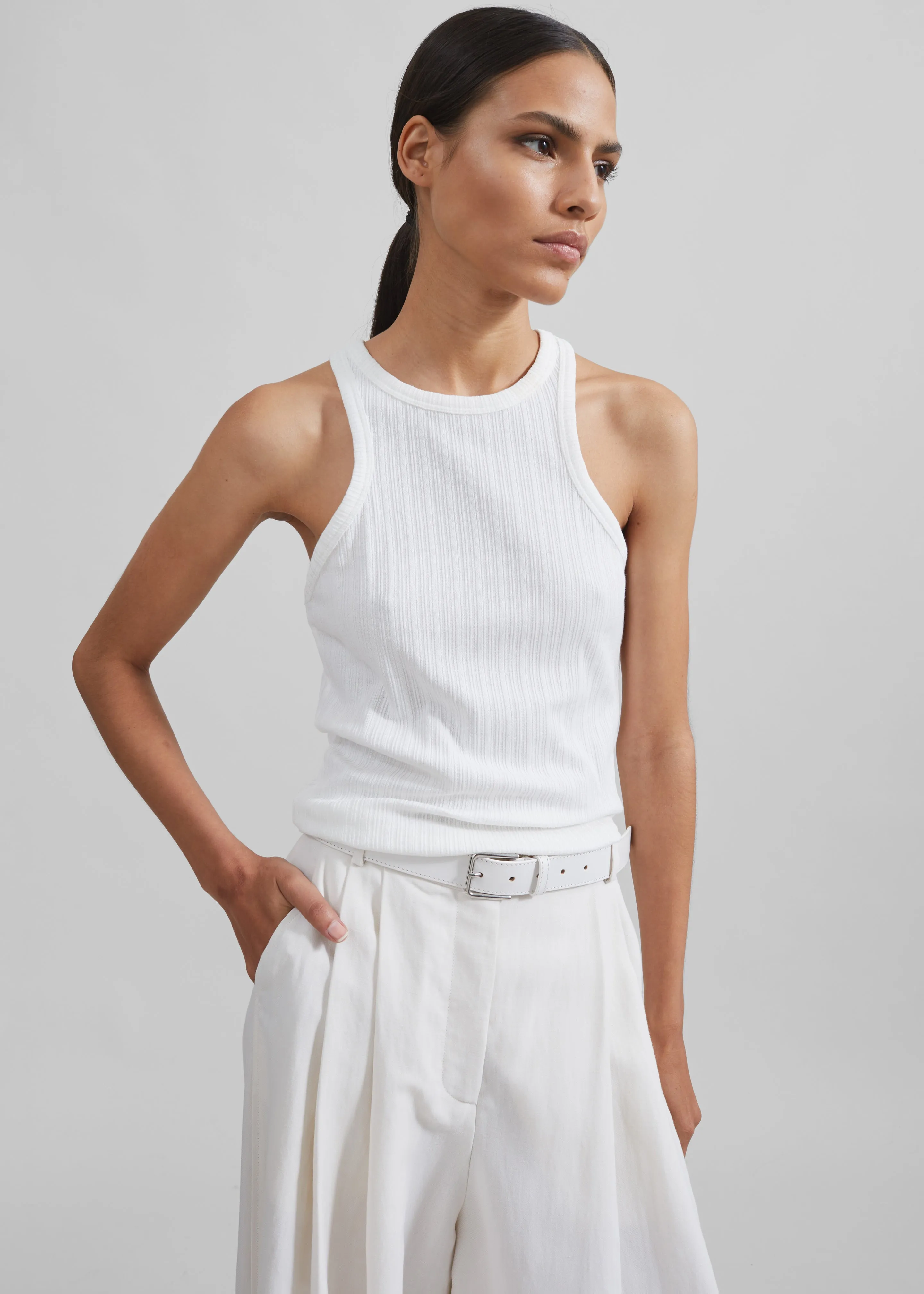 Samsøe Samsøe Sahelene Tank Top - White sold by Frankie Shop product image thumbnail 2