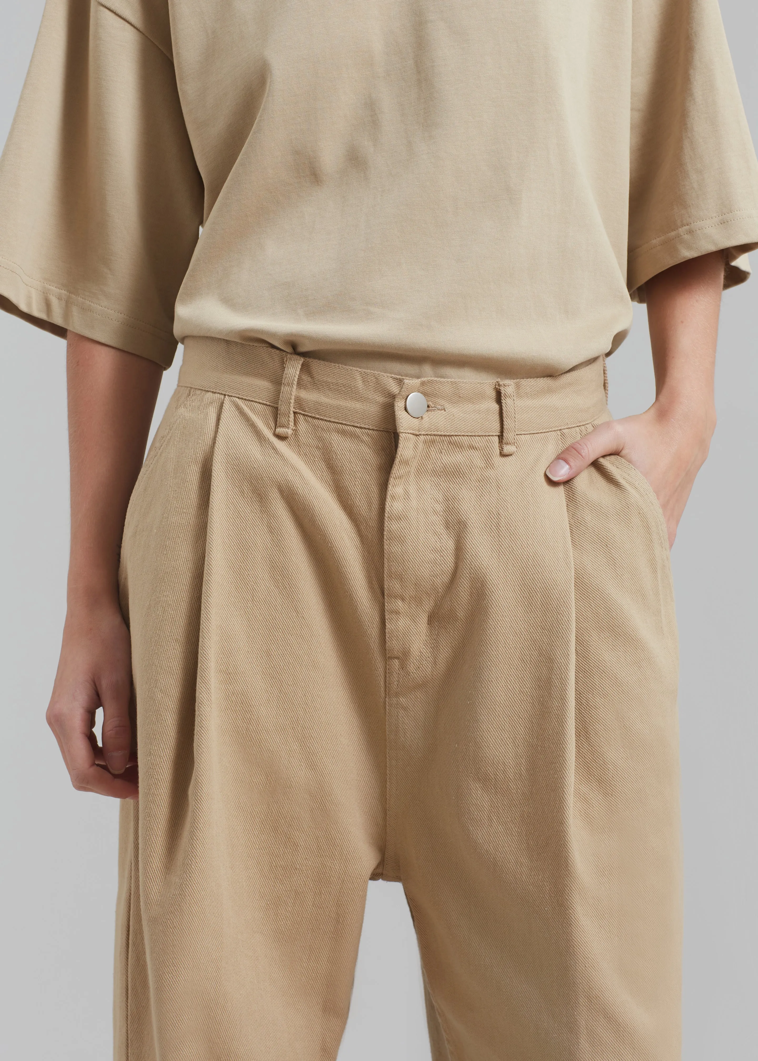 Drew Denim Pants - Beige sold by Frankie Shop product image thumbnail 4