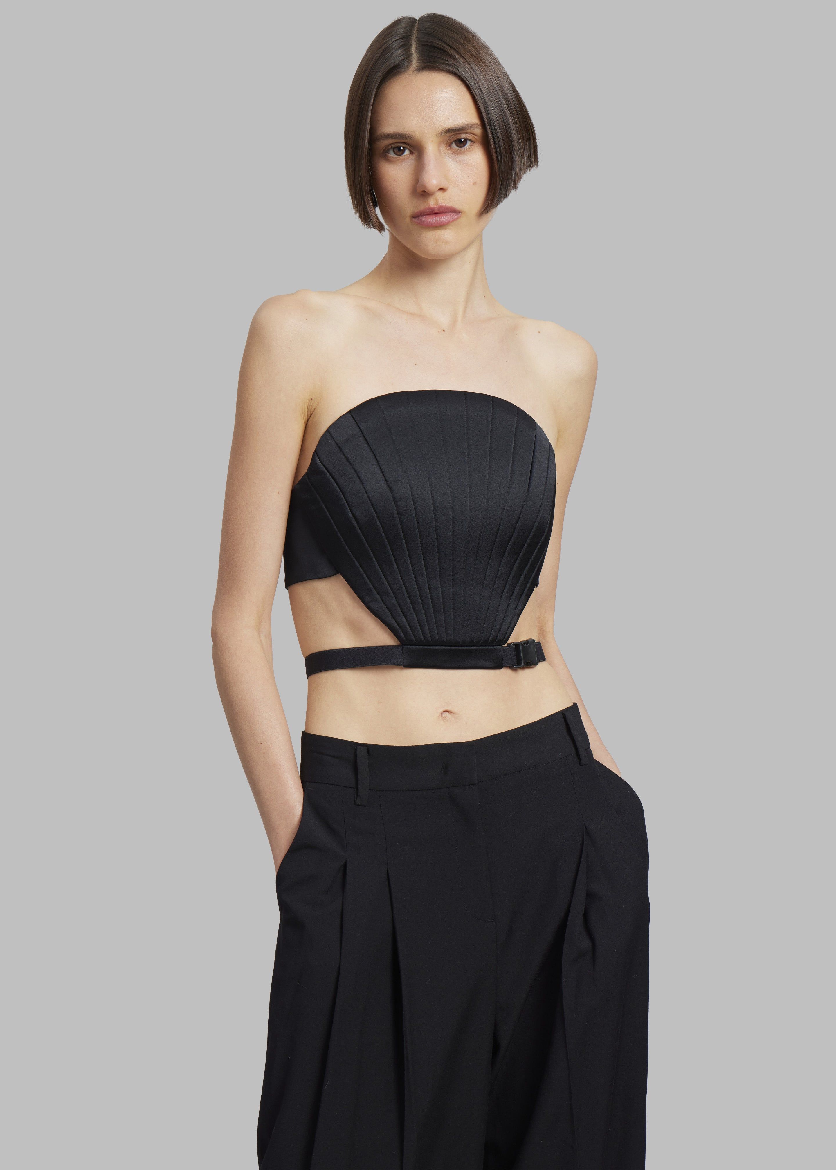Bevza Seashell Bralette With Belt - Black sold by Frankie Shop product image thumbnail 3