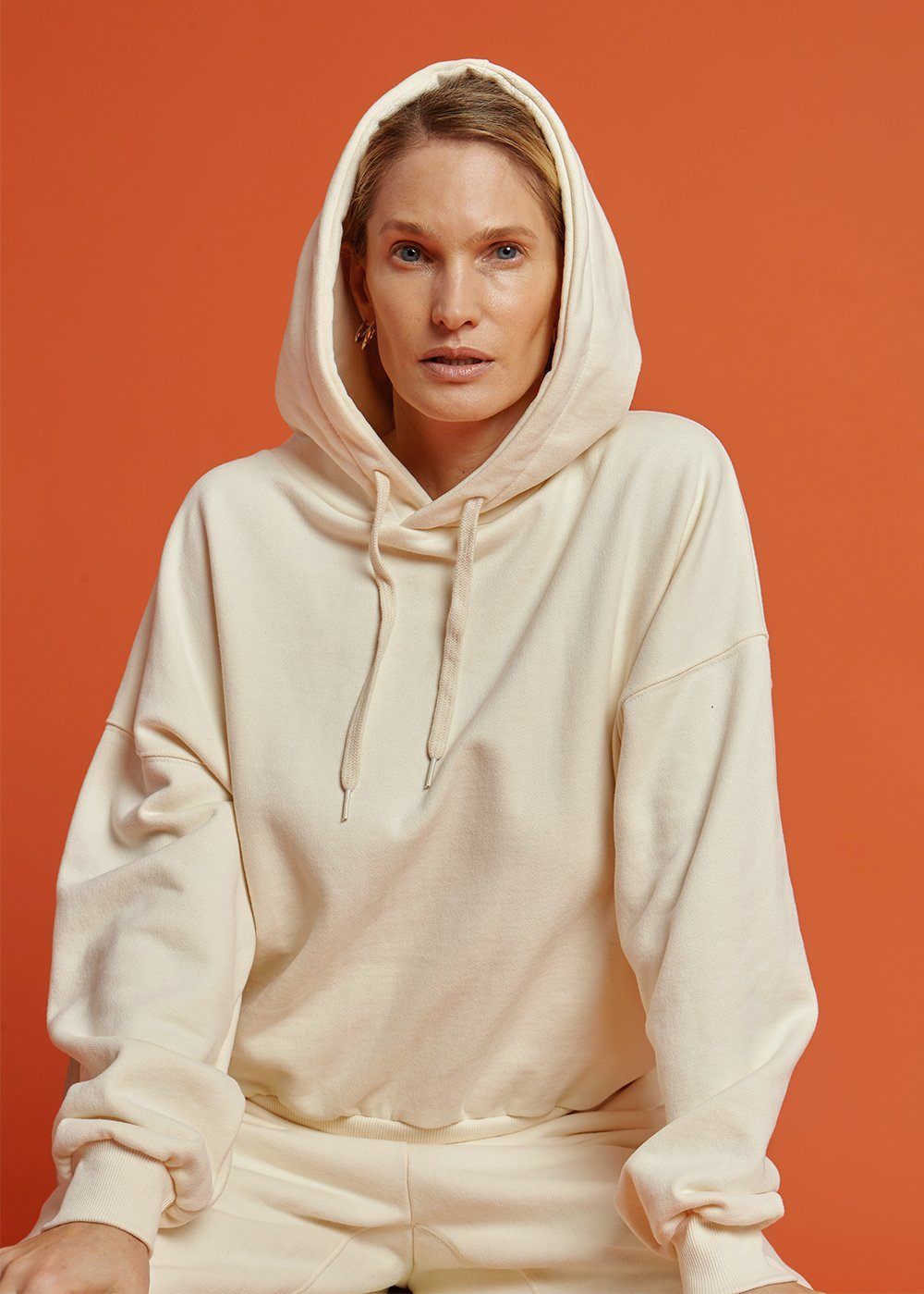 Vanessa Drop Shoulder Hoodie - Vanilla sold by Frankie Shop product image thumbnail 6