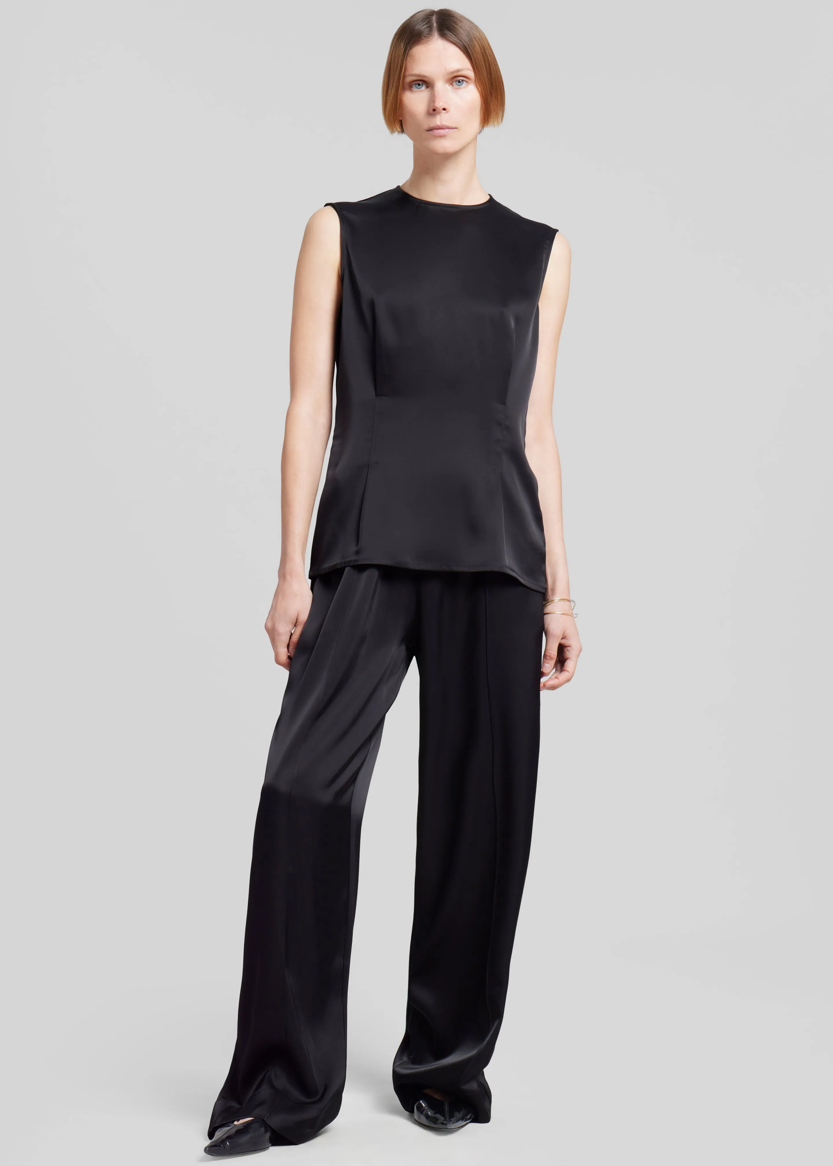 Esse Studios Classico Tuck Pants - Black sold by Frankie Shop