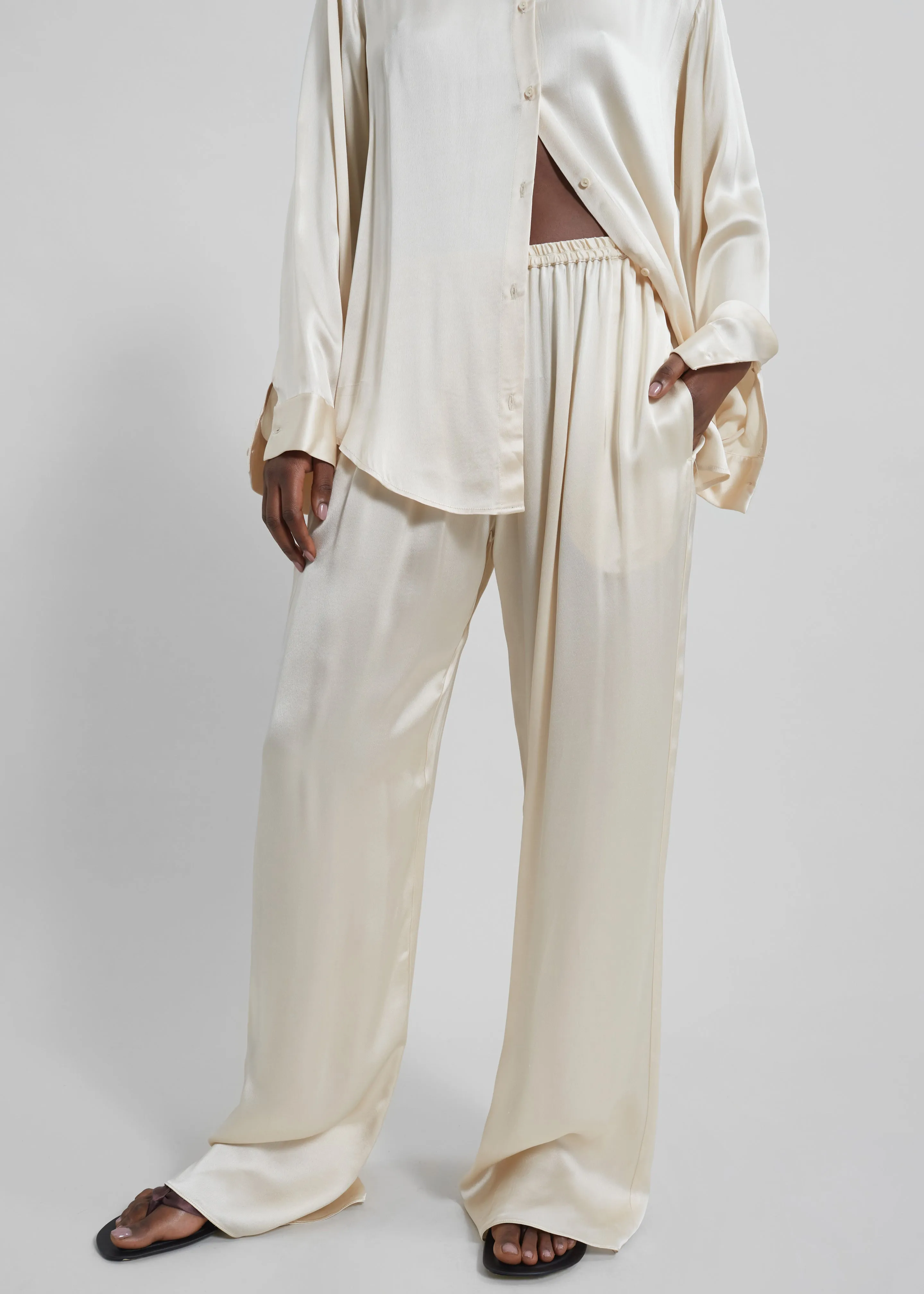 Matteau Relaxed Satin Pant - Ivory sold by Frankie Shop product image thumbnail 2