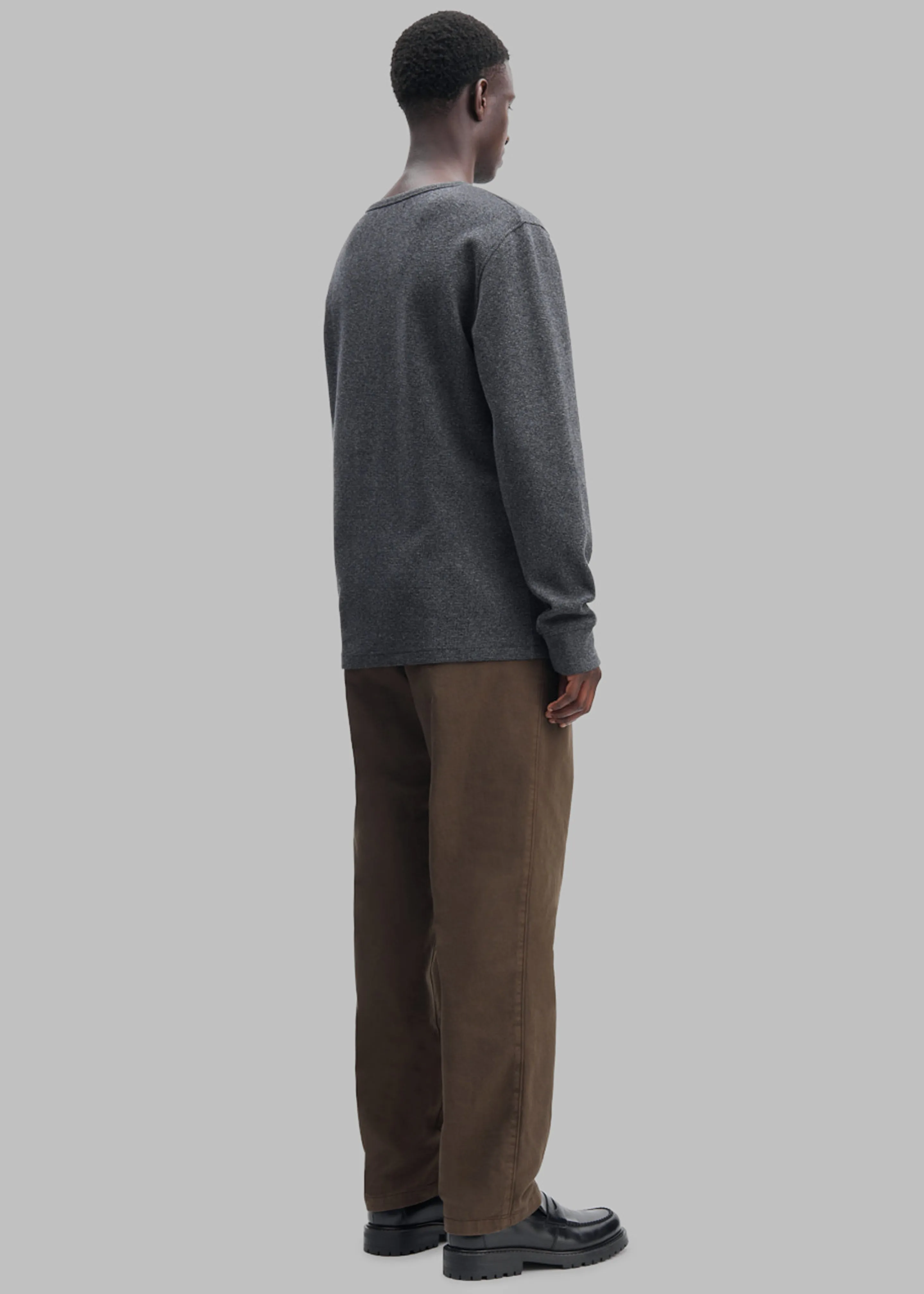 Samsøe Samsøe Malthe Long Sleeve T-Shirt - Black Melange sold by Frankie Shop product image thumbnail 5